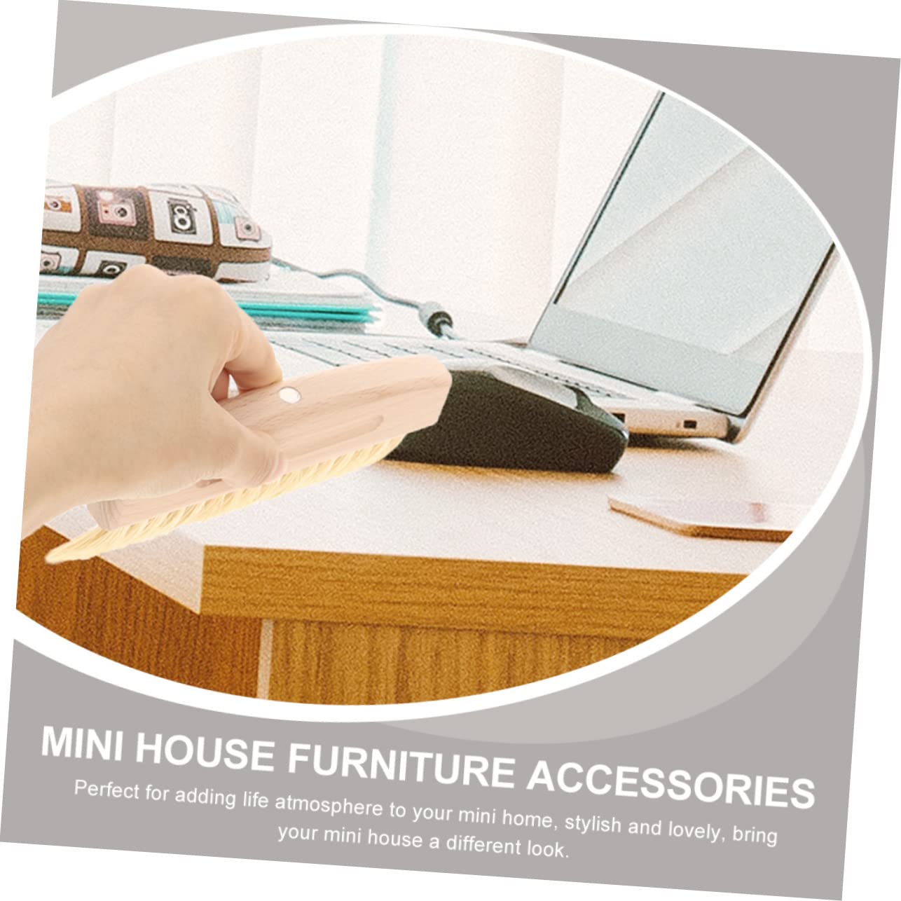 KOMBIUDA Detailing Brush Set Small Dustpan and Brush for Keyboard Computer Car Vent Cleaning