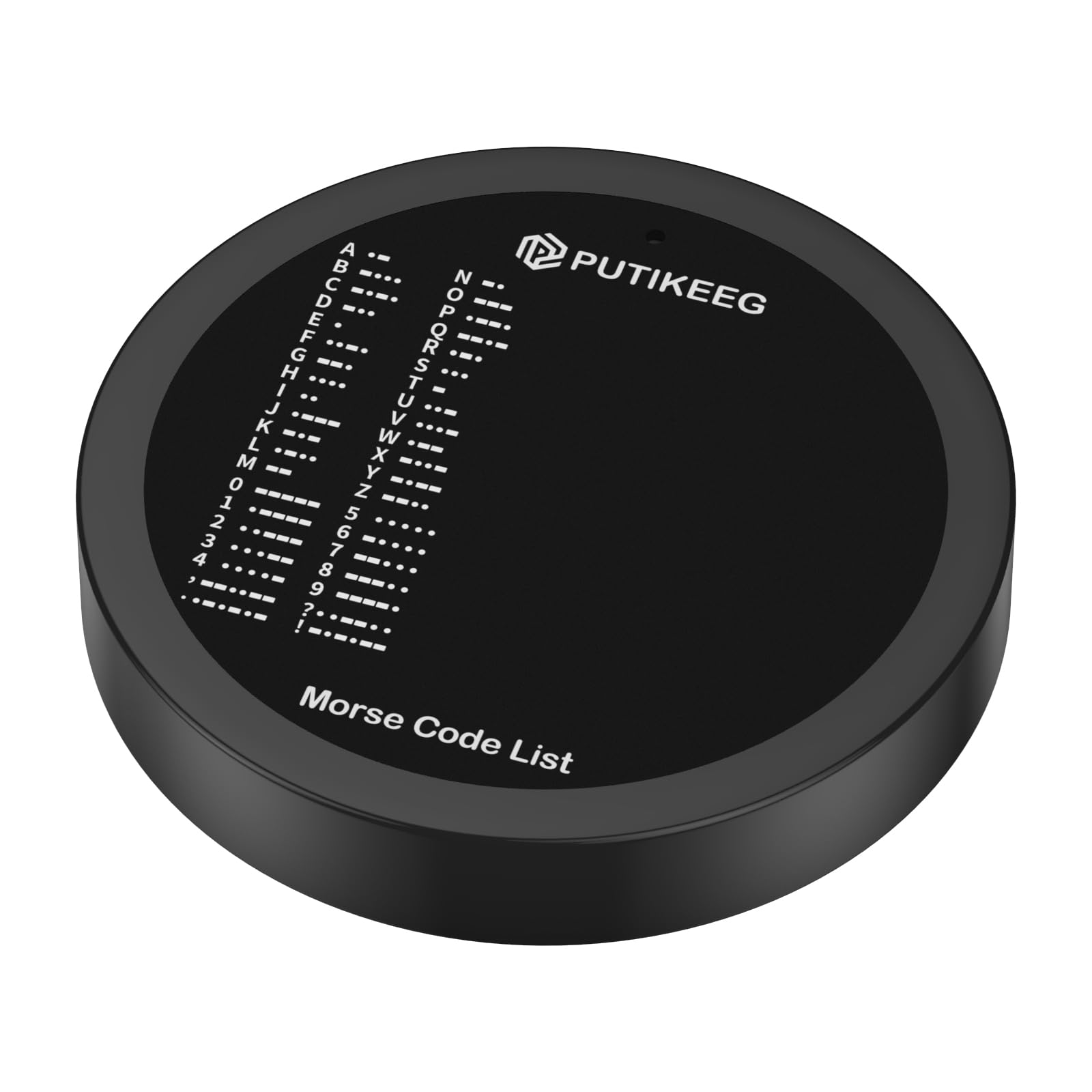 PUTIKEEG Morse Code Round Table Key morse code List Learning Shortwave Radio Table (Black)