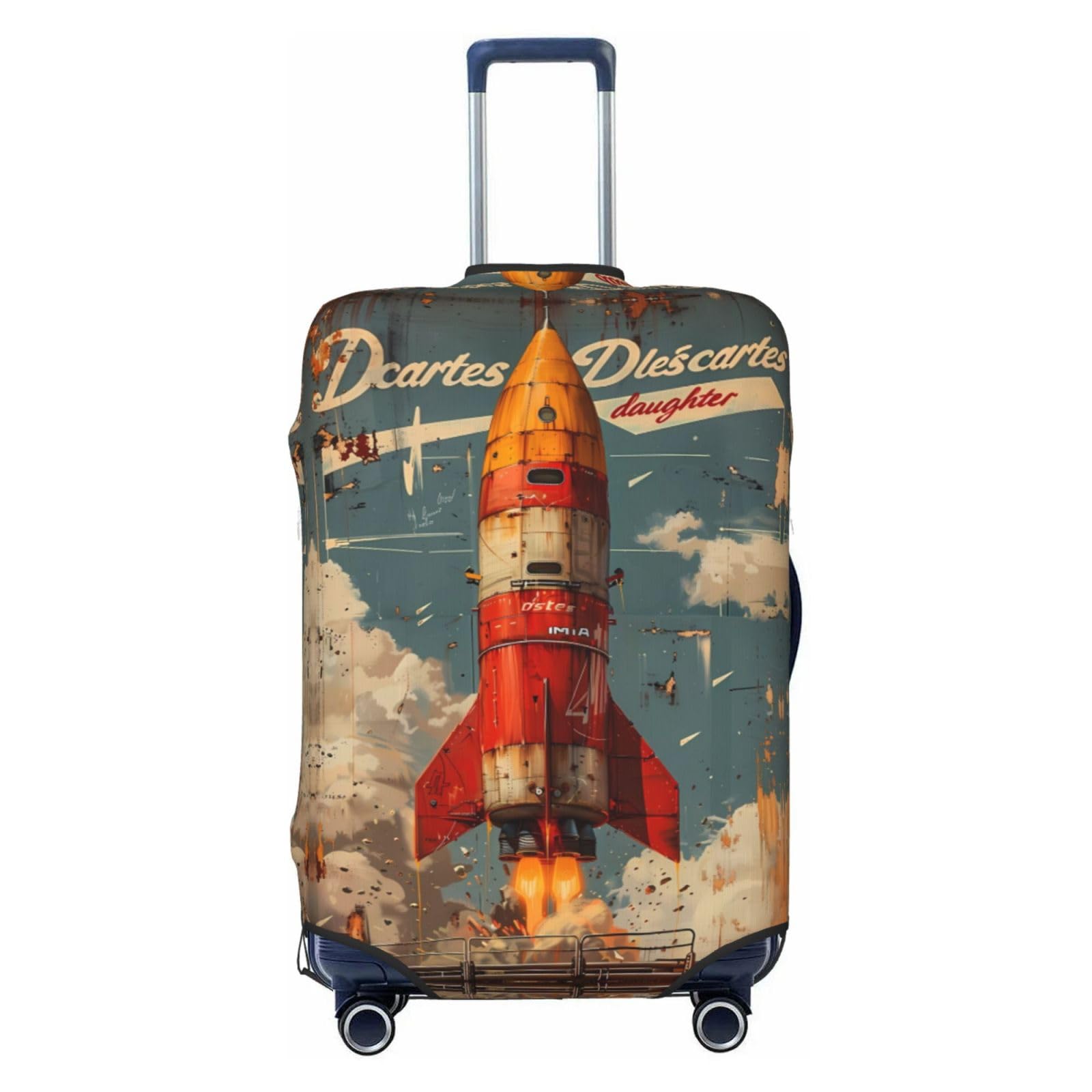 Rusty Rocket Launch Travel Luggage Covers - Elasticity Suitcase Covers Protector for Luggage 18-32 Inch