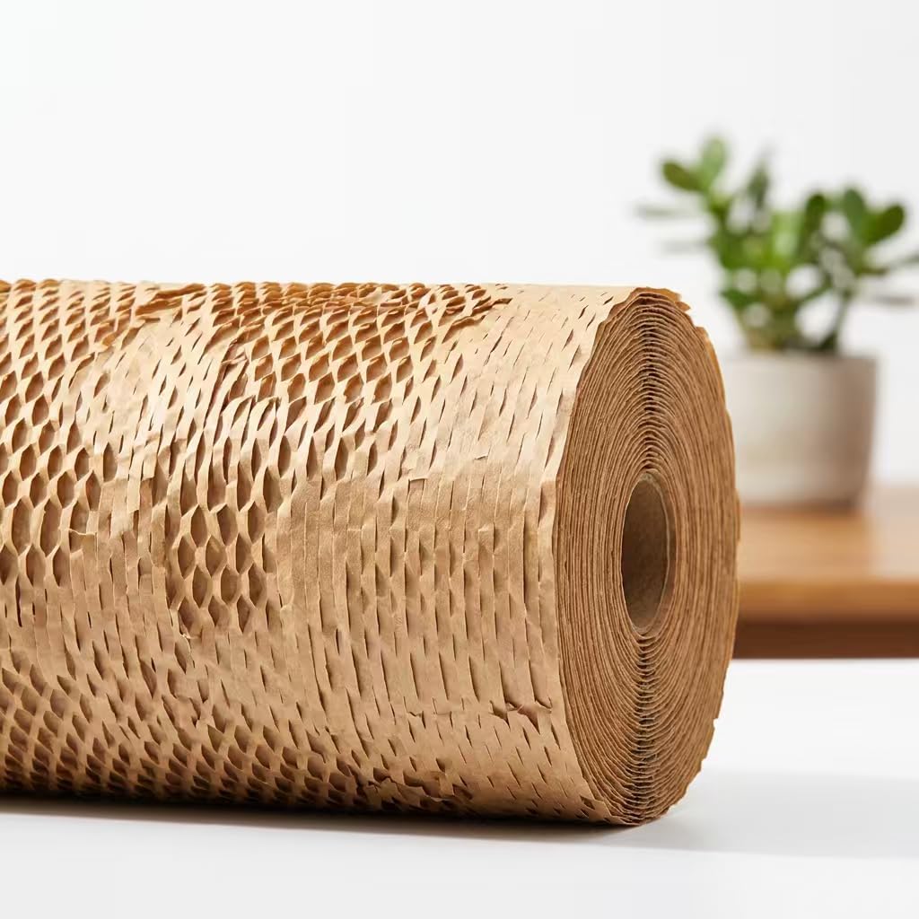 Honeycomb Packing Paper 20"x295' Eco-Friendly for Moving Recyclable Bubble Cushioning Wrap Roll Gift Packing Supplies Bubble Paper Wrapping Protective Roll