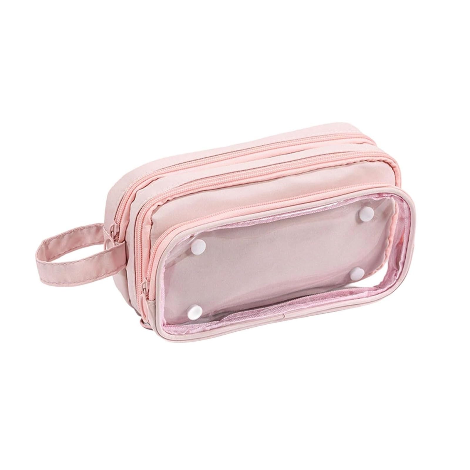 ARUNASC pencil cases Large Capacity Detachable Pencil Case with Compartments Aesthetic Organizers Bag, for Teen Girls Boys small(Rose)