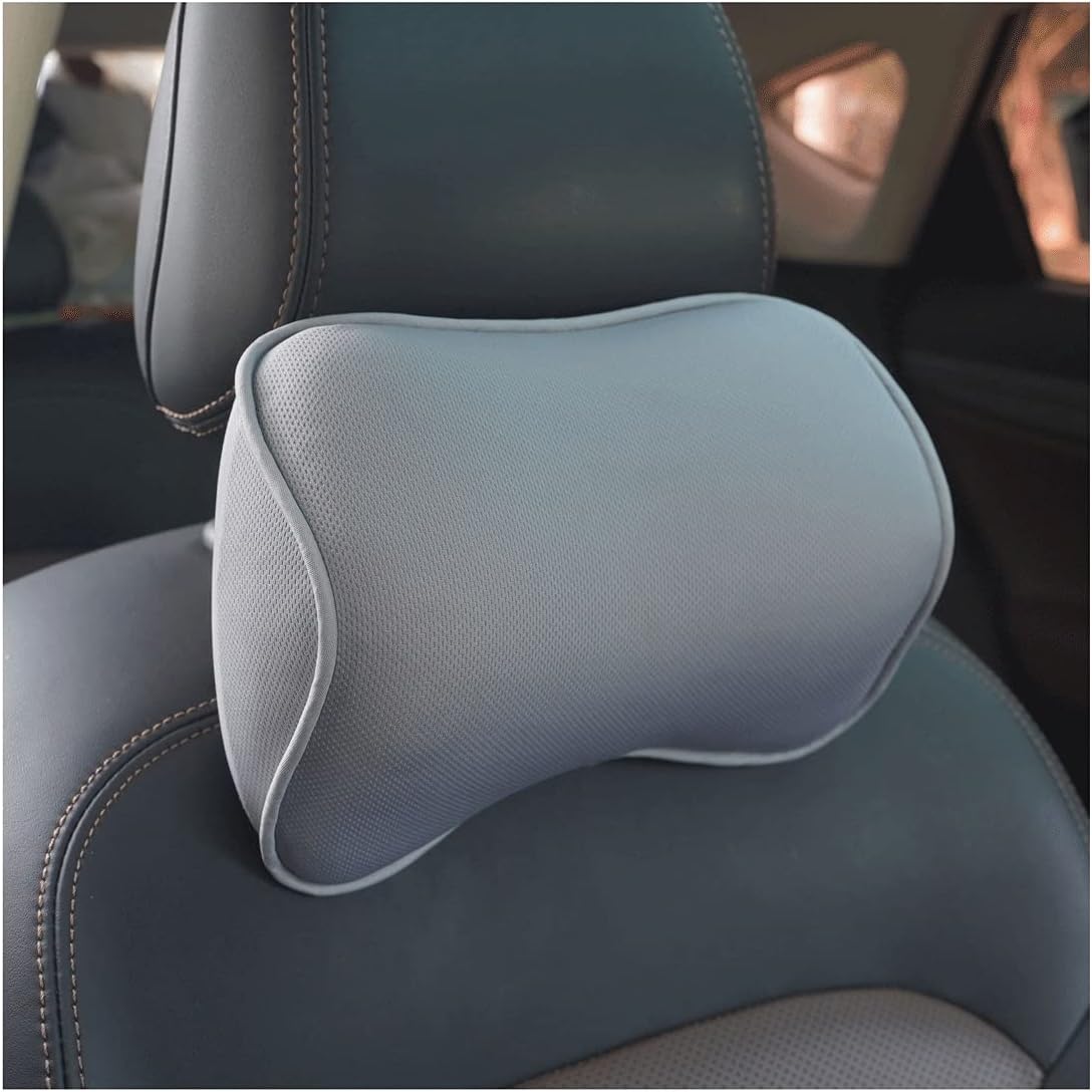 ヘッドレスト メモリー フォーム カー シート ネック ピロー マーケティング 通気性 姿ネックパッド 車 クッション 車の旅行中 Color 2個セット 頸椎サポート枕 長時間運転に 低反発 オフィス 自宅 Gray 椅子