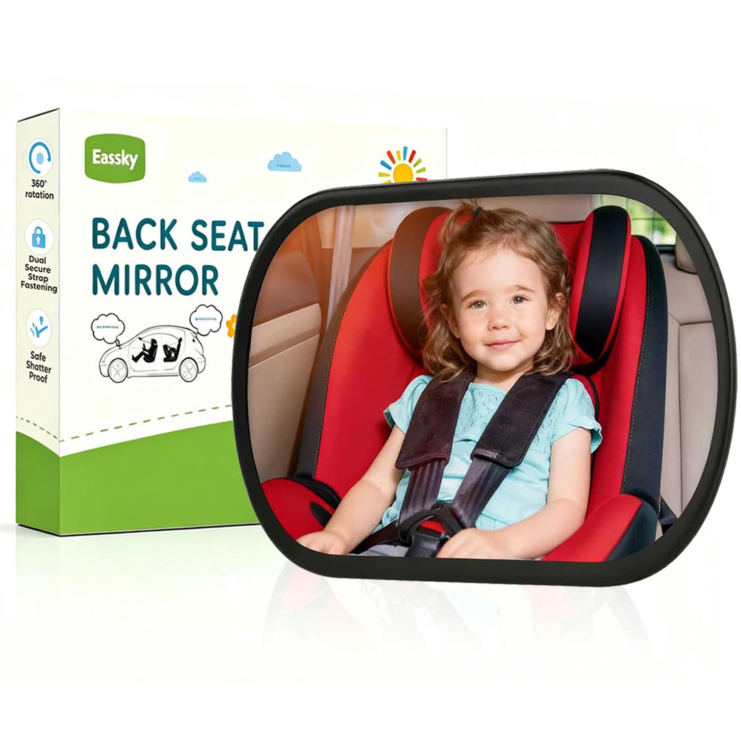 Photo 1 of Eassky Baby Car Mirror - Black