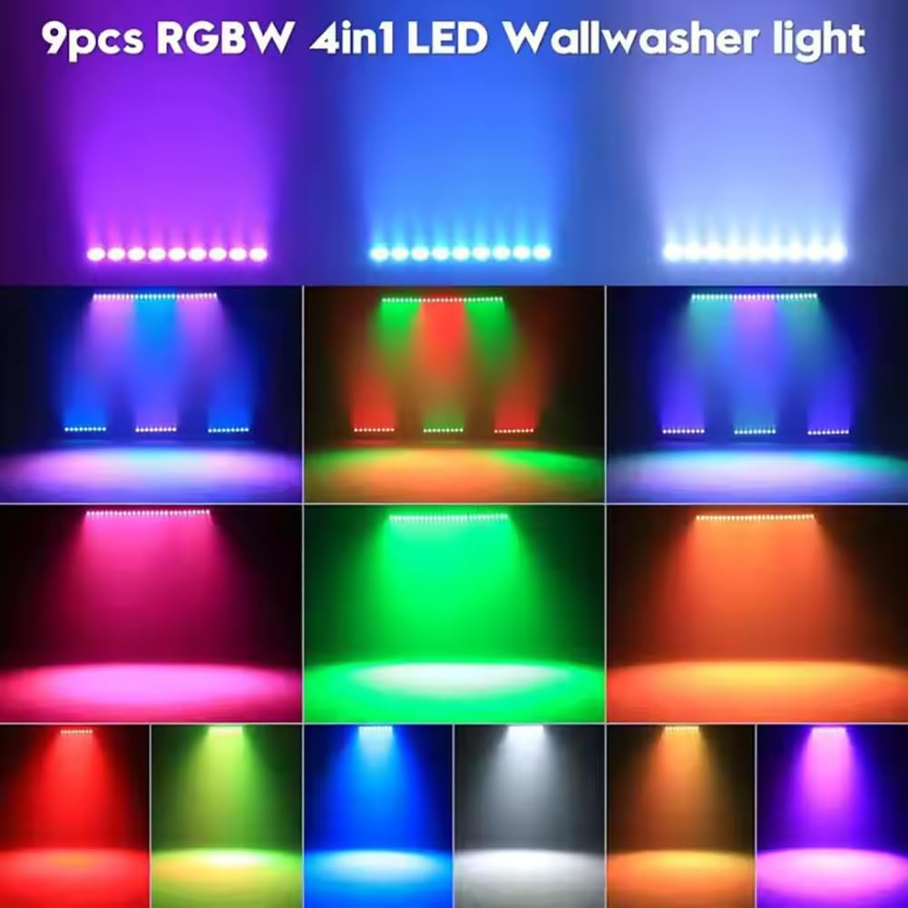Flights LED Light Bar de 50W, iluminación de DJ RGBW 4-in-1 con Remoto, activación de Sonido y Control DMX-para Etapa, Eventos, Bodas, Iglesia, Fiesta, Disco