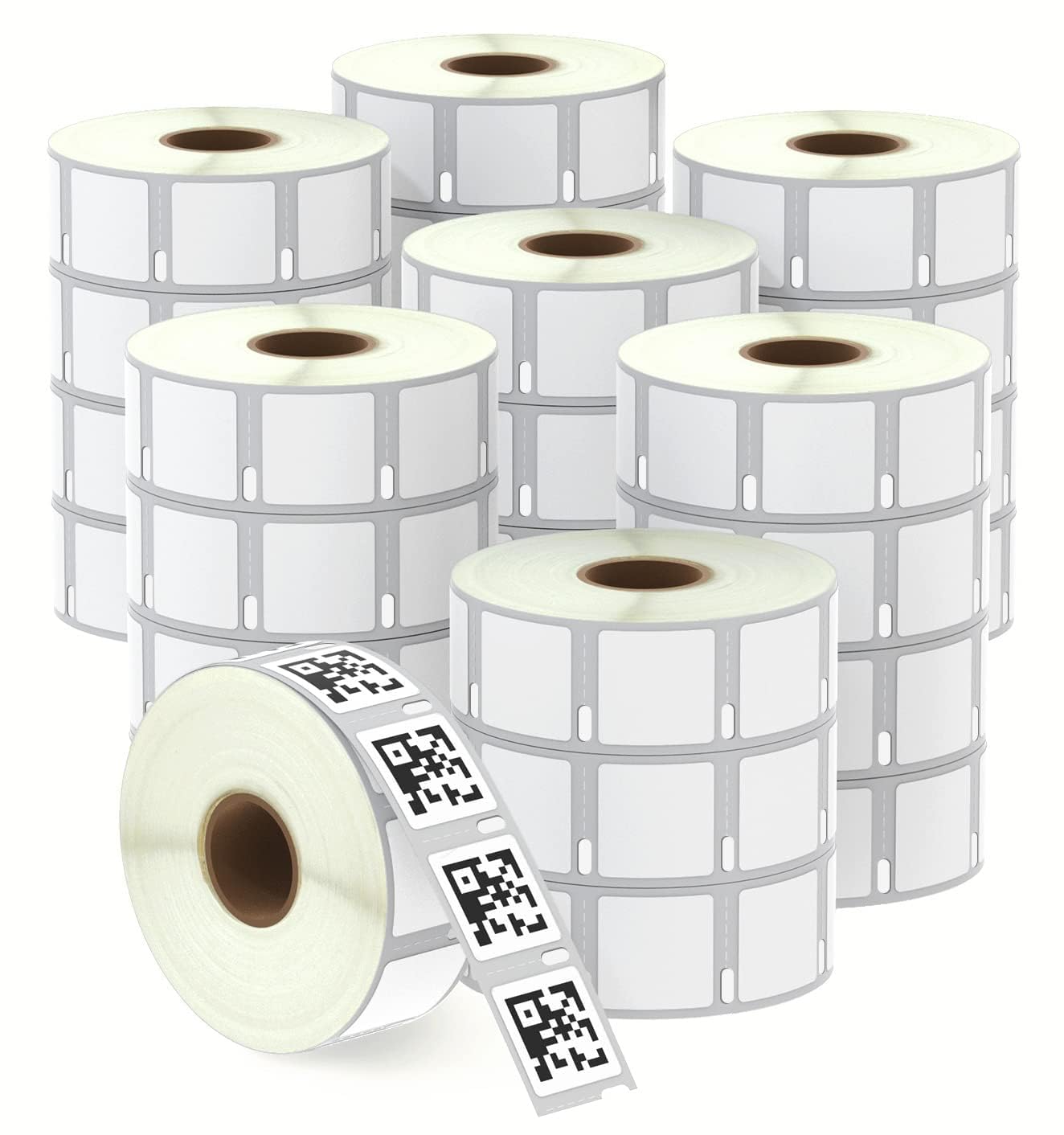 BETCKEY - Compatibile DYMO 30332 (1" x 1") Etichette multiuso QR Code quadrati - Compatibile con stampanti Rollo, DYMO Labelwriter 450, 4XL e Zebra Desktop Stampanti [28 rotoli/21000 etichette]