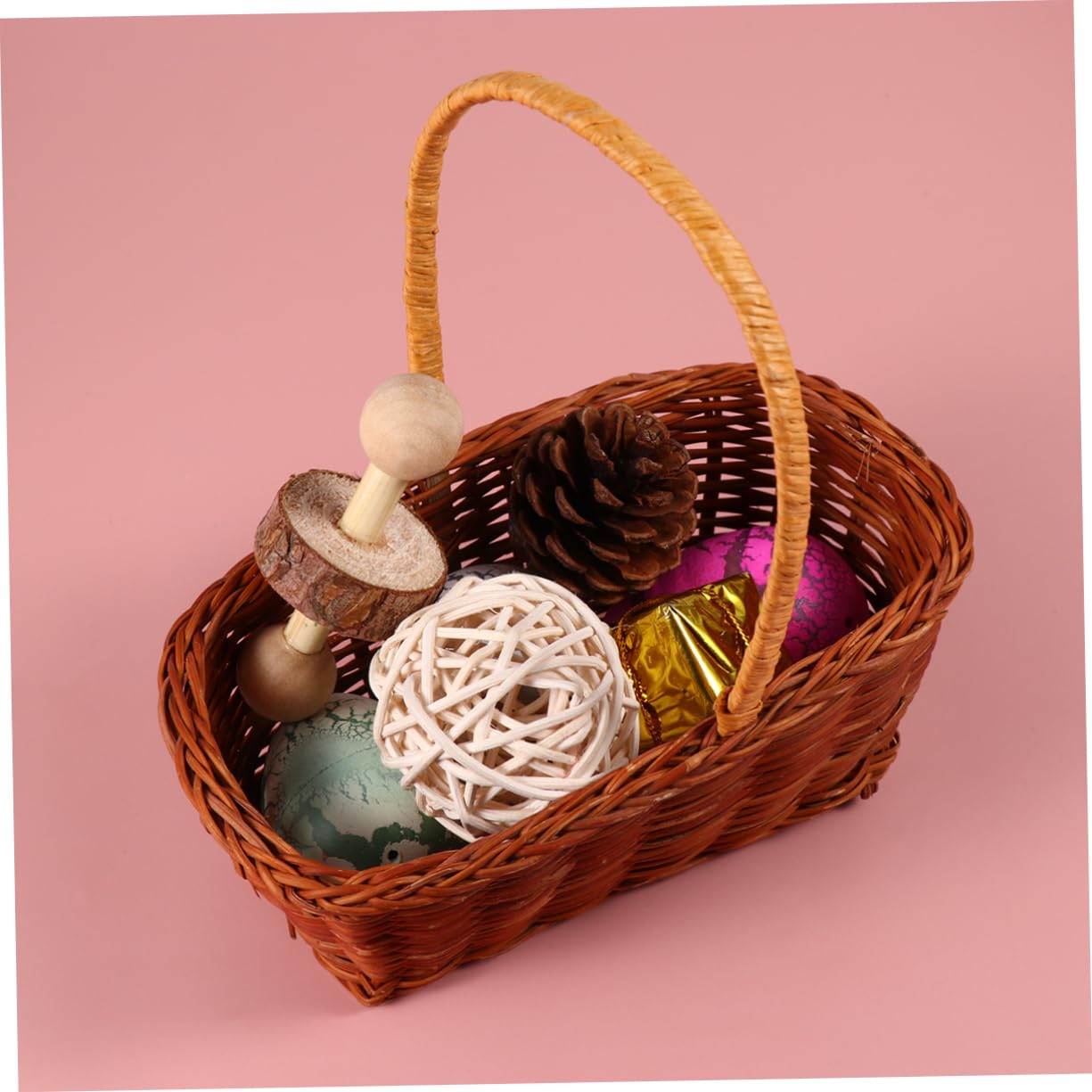 Cabilock 3st Geflochtener Minikorb Lüfter Kuppelfaserlicht Bausätze Tea-party-pillbox-derby-hut Rad Zusammenklappbar Mesh-hut Deckenprojektor Mini-hut Poker Neu Schreiben Light Brown Bambus