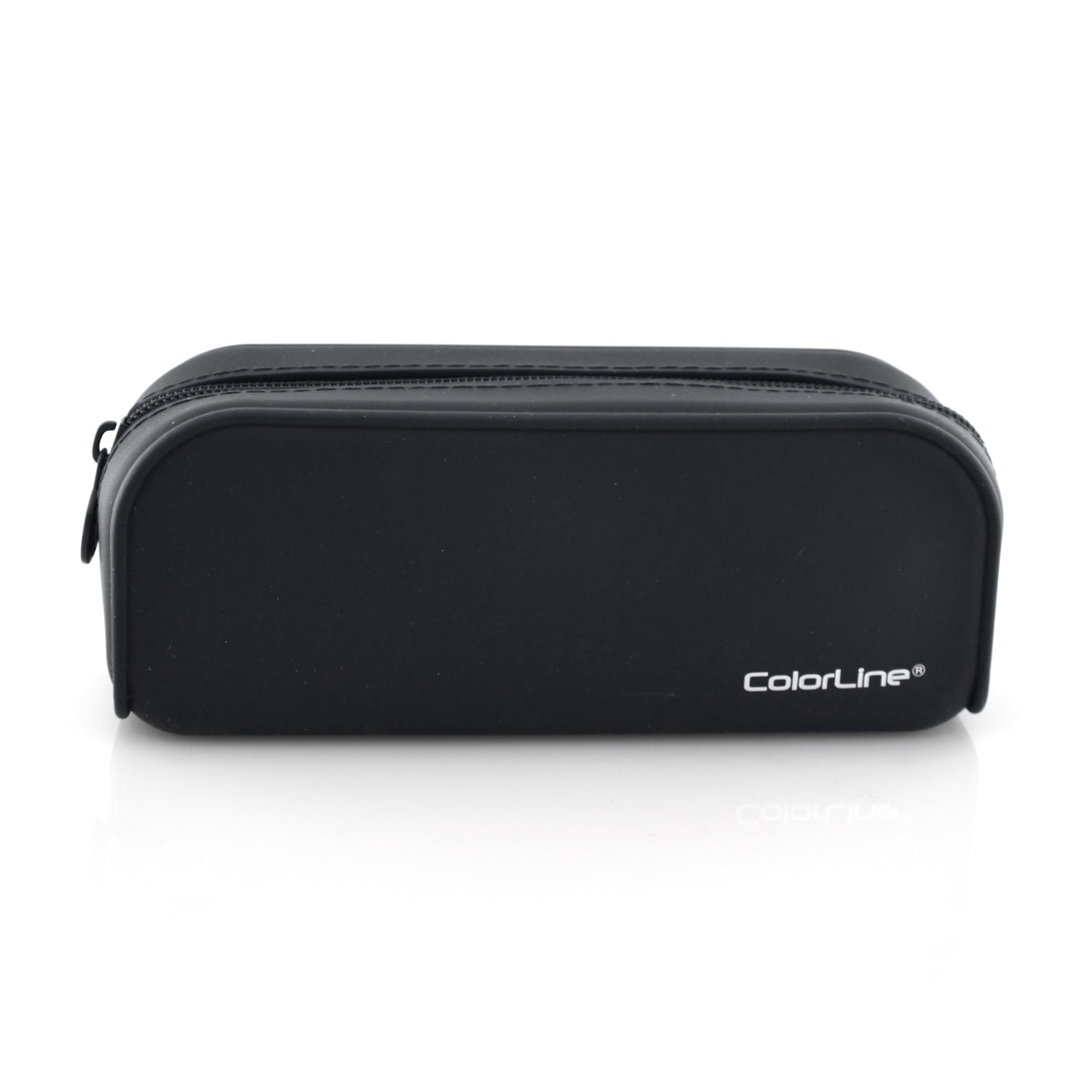 office box Portatodo Estuche Rectangular de Silicona de Gran Resistencia y fácilmente Lavable con Cremallera Xtra - Ref. 58111- Colorline by (Negro)