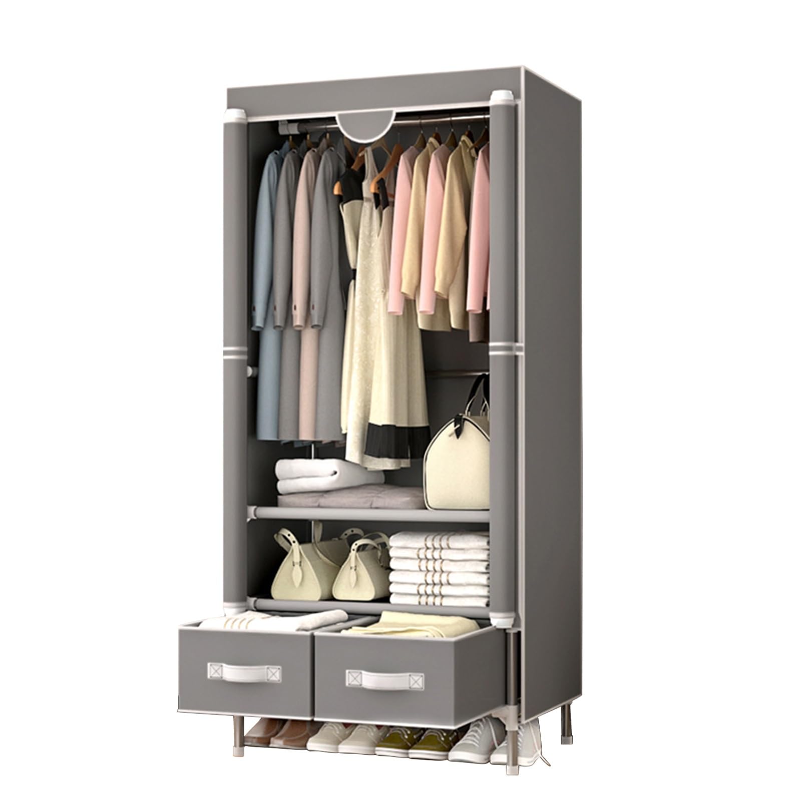 Amazon｜ワードローブ 大容量 クローゼット おしゃれ 簡単