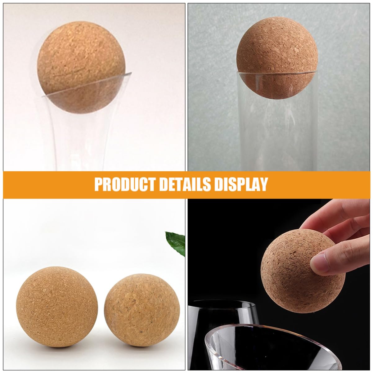 Tapones De Vino De Madera Tapones De Corcho para Decantador Sellado Hermético para Botellas De Vino Accesorios De Fiesta Y 2 Piezas X 5