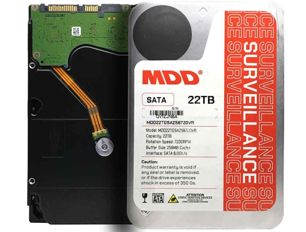 MDD MDD22TSATA25672DVR 22TB 7200RPM 256MB Cache SATA 6 0Gb s 3 5inch Internal Surveillance Hard Drive - 3