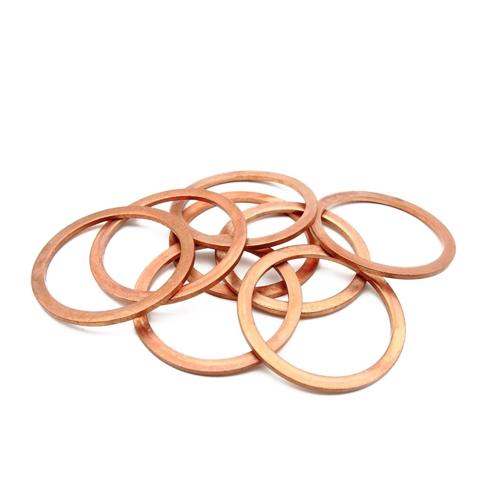 Arandelas, Arandela Plana de Cobre M15 Junta Sellado Diámetro Interior 15 mm Anillo Hoja Fina T3 Rojo(15x28x2 (5pcs))