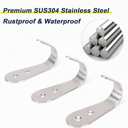 Miniatura 4 de NearMoon Ganchos para colgar abrigos para colgar abrigos, de acero inoxidable, resistentes al óxido, para colgar abrigos, toallas, sombreros, bolsas