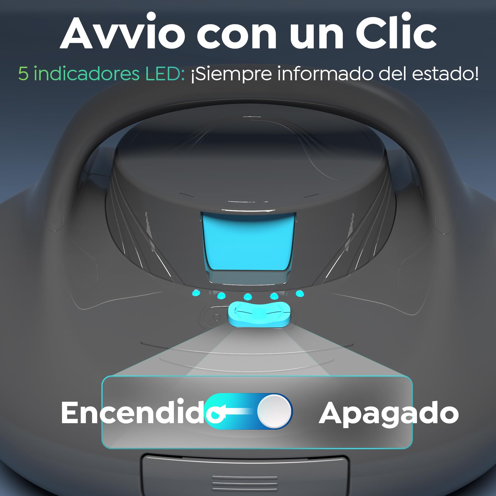 Robot Limpiafondos Piscina, Limpieza Potente de 130 Minutos, Carga Rápida en 2,5 Horas, Motor de Doble Tracción, Ideal para Piscinas de Fondo Plano de hasta 80 m²(Gris)