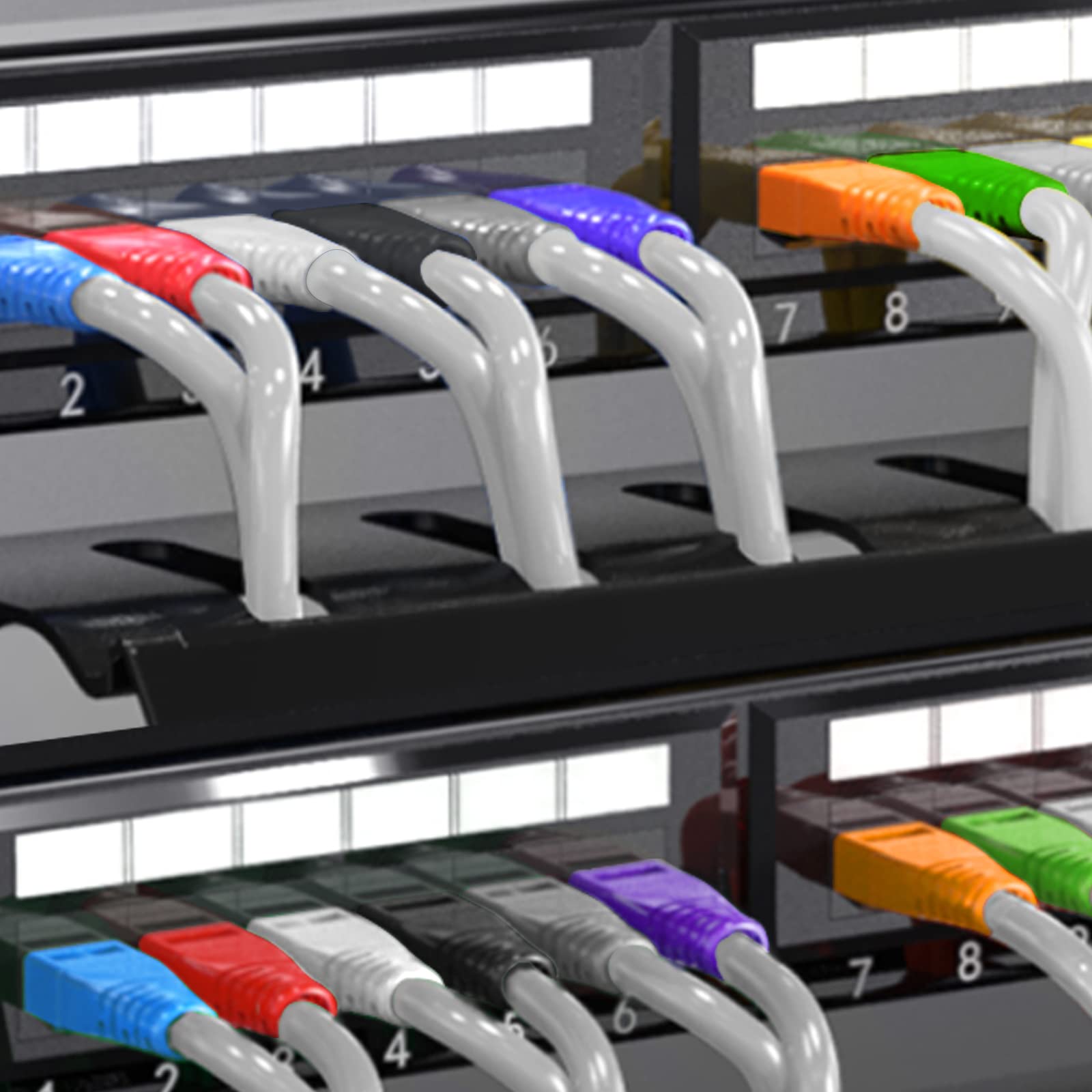 Miękkie plastikowe złącze kabla Ethernet RJ45 osłona butów odciążeniowych CAT5 CAT5E CAT6 CAT6E 100 szt. firmy Copapa (wielokolorowe)