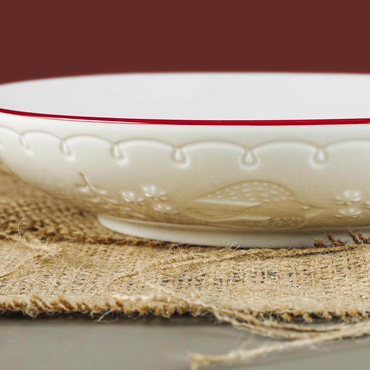 Aryıldız Red Bird Yemek Tabağı Renkli Porselen 20 cm