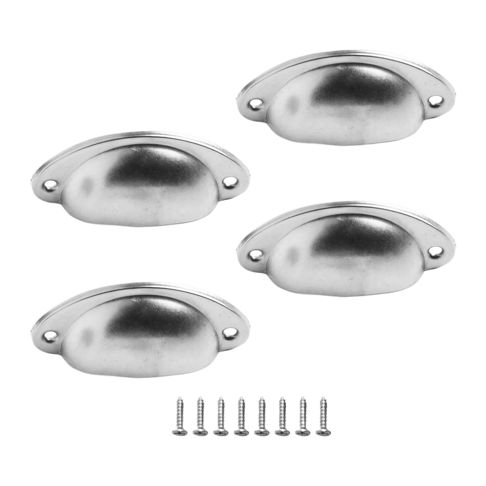 ZHSOAO 4 Pcs Drawer Handle Iron Retro Semicircle Shell Tin Sheet Antique Home Decoration for Cabinet Cupboard(Color 4)