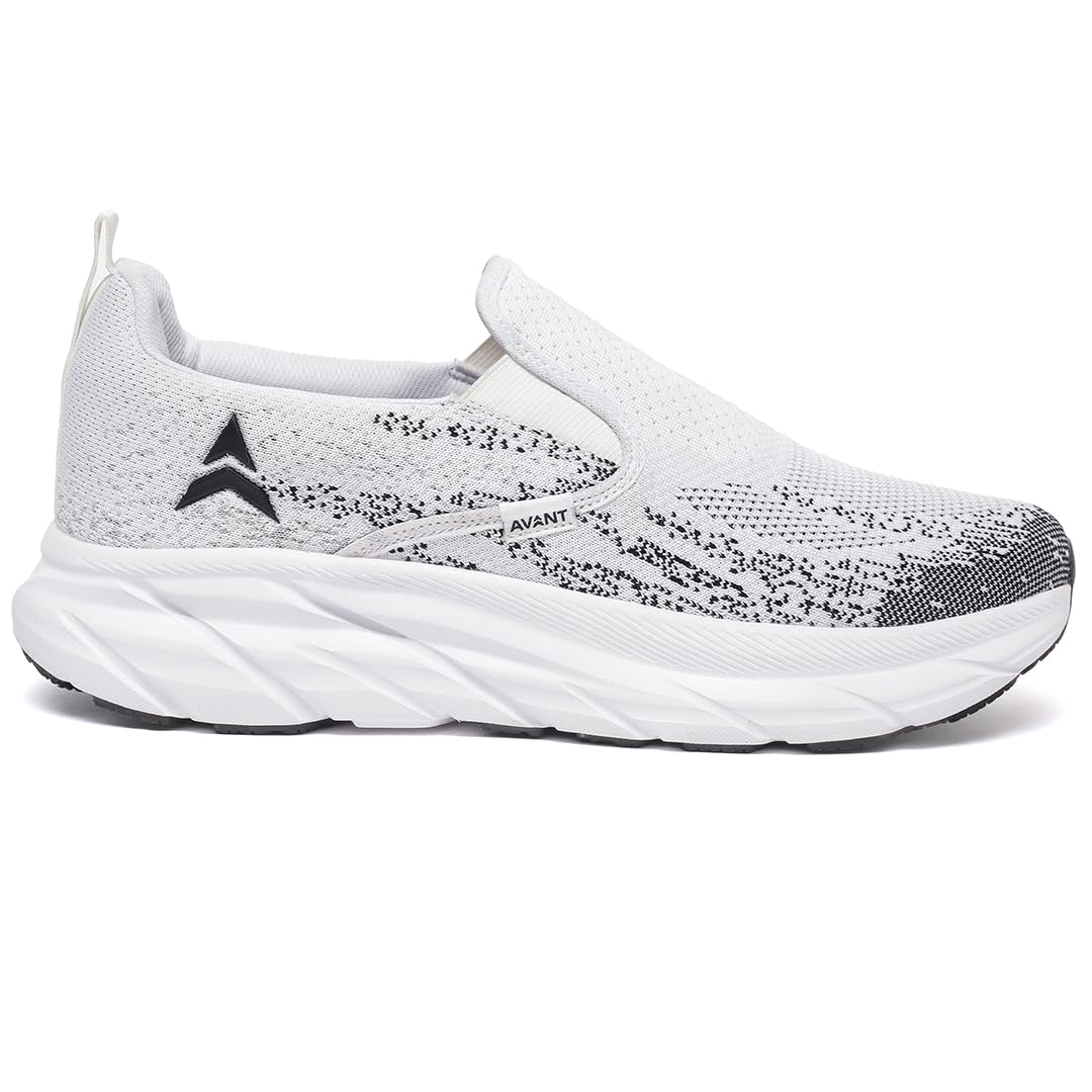 AVANT Men's GeoStride Slip- On Walking Shoes-Breathable Mesh, Lightweight, Multi Directional Flexibility, Shock-Absorption Technology, Enhanced Cushioning, Walking Footwear (AVMSH187CL01UK8_Grey) 1