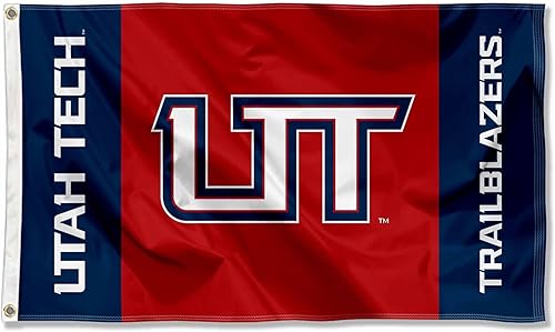 Bandera grande con ojales de Utah Tech Trailblazers disponible en Yaxa Peru