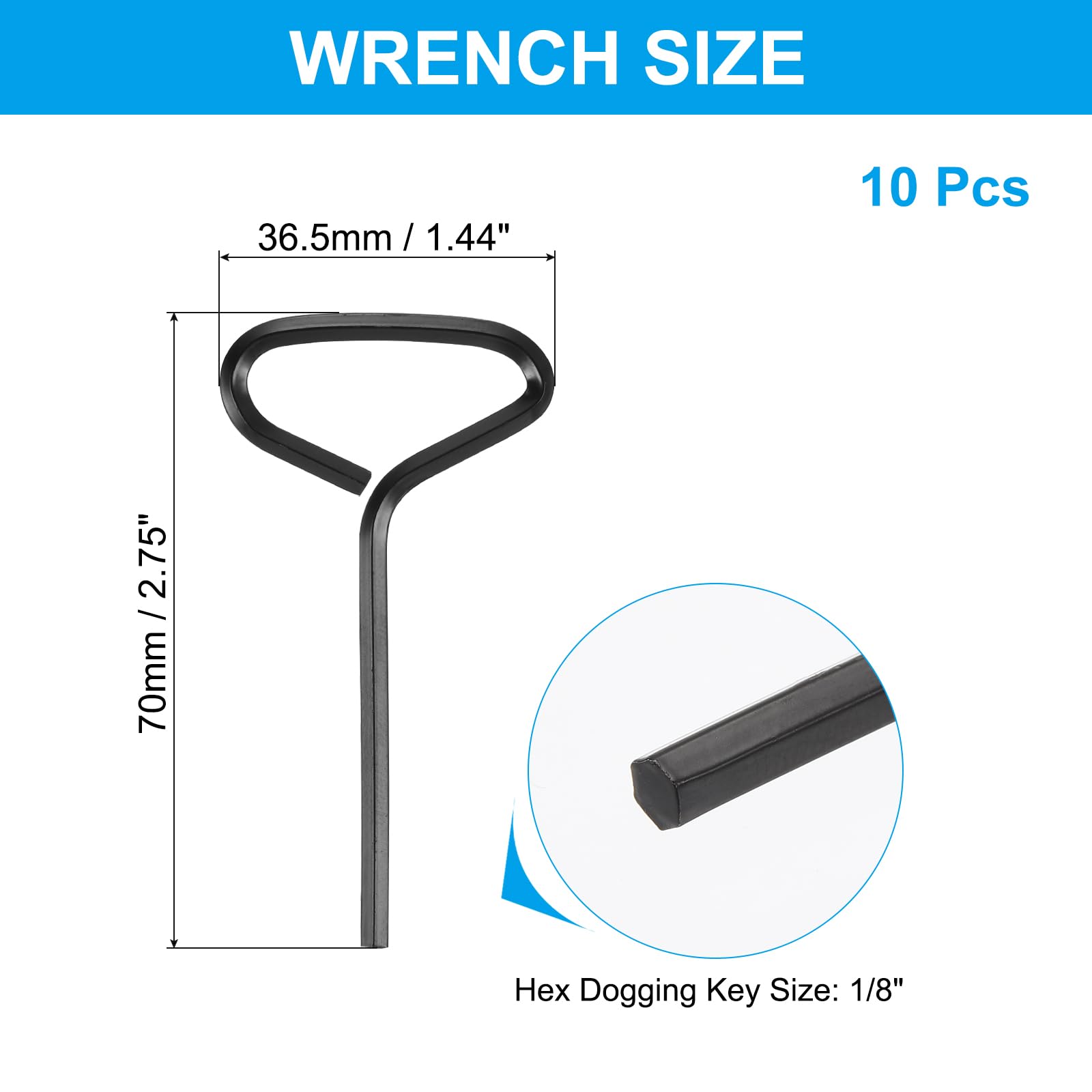 PATIKIL 1/8" Standard Hex Dogging Key - Image 2