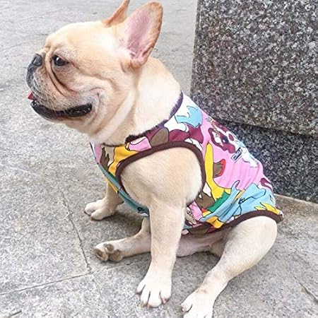Amazon 24hours フレブル タンクトップ フレンチブルドッグ 犬 服 かわいい ドッグウェア ドッグウェア ペットウェア ペット服 犬服 洋服 カジュアル おしゃれ 中型犬 小型犬 大型犬 24hours シャツ パーカー 通販