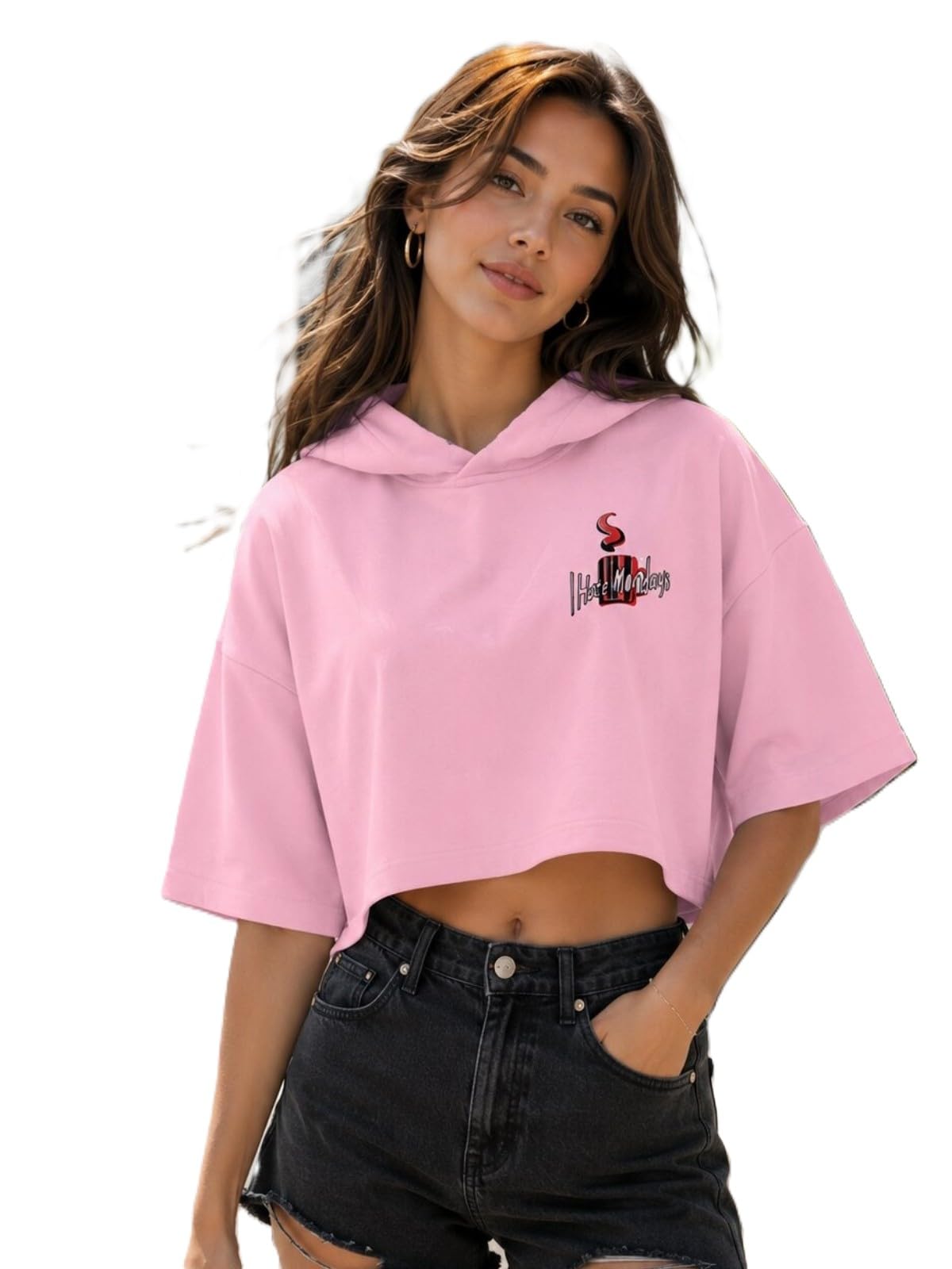 Hooded Crop Top for Women-image-36