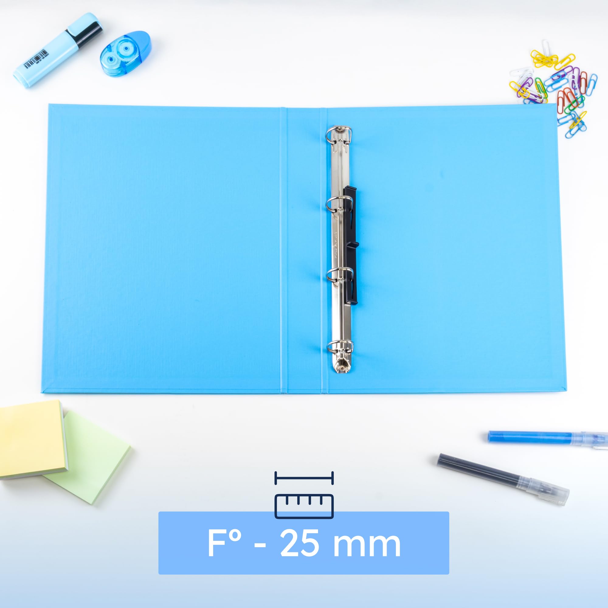 Raylu Paper - 2-D-ringmap, A4-map met ringen, A4, 33,5 cm hoog x 26 cm