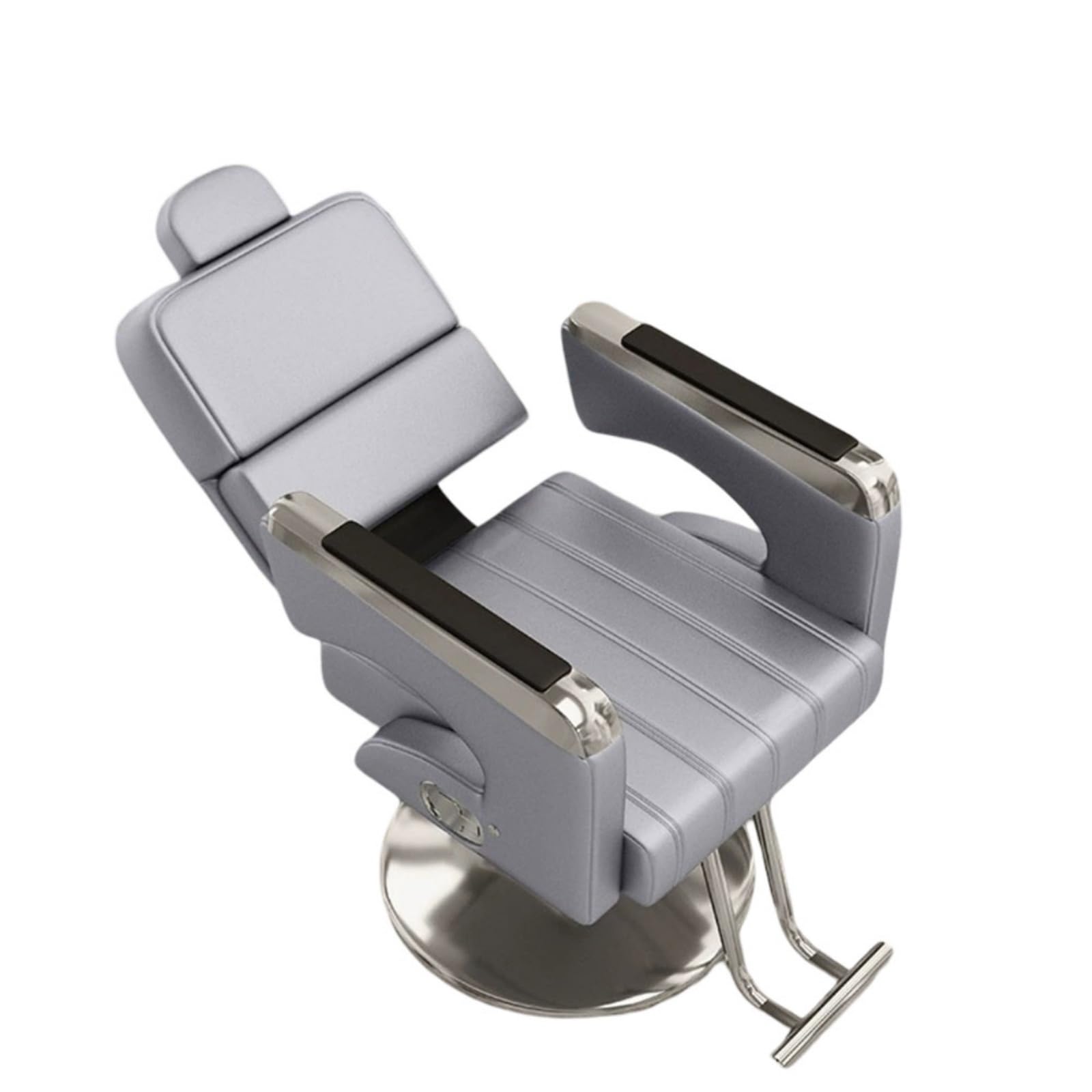 Poltrone da Barbiere, Poltrona reclinabile Multifunzione per Salone, Girevole a 360°, idraulica Resistente, Poltrona estetica Regolabile per Spa e Salone, Elegante Design Argento, Comfort e