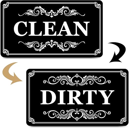 Miniatura 1 de Dirty Clean - Imán para lavavajillas, imán para lavavajillas, letrero sucio para lavavajillas que dice lavado o sucio, refrigerador para