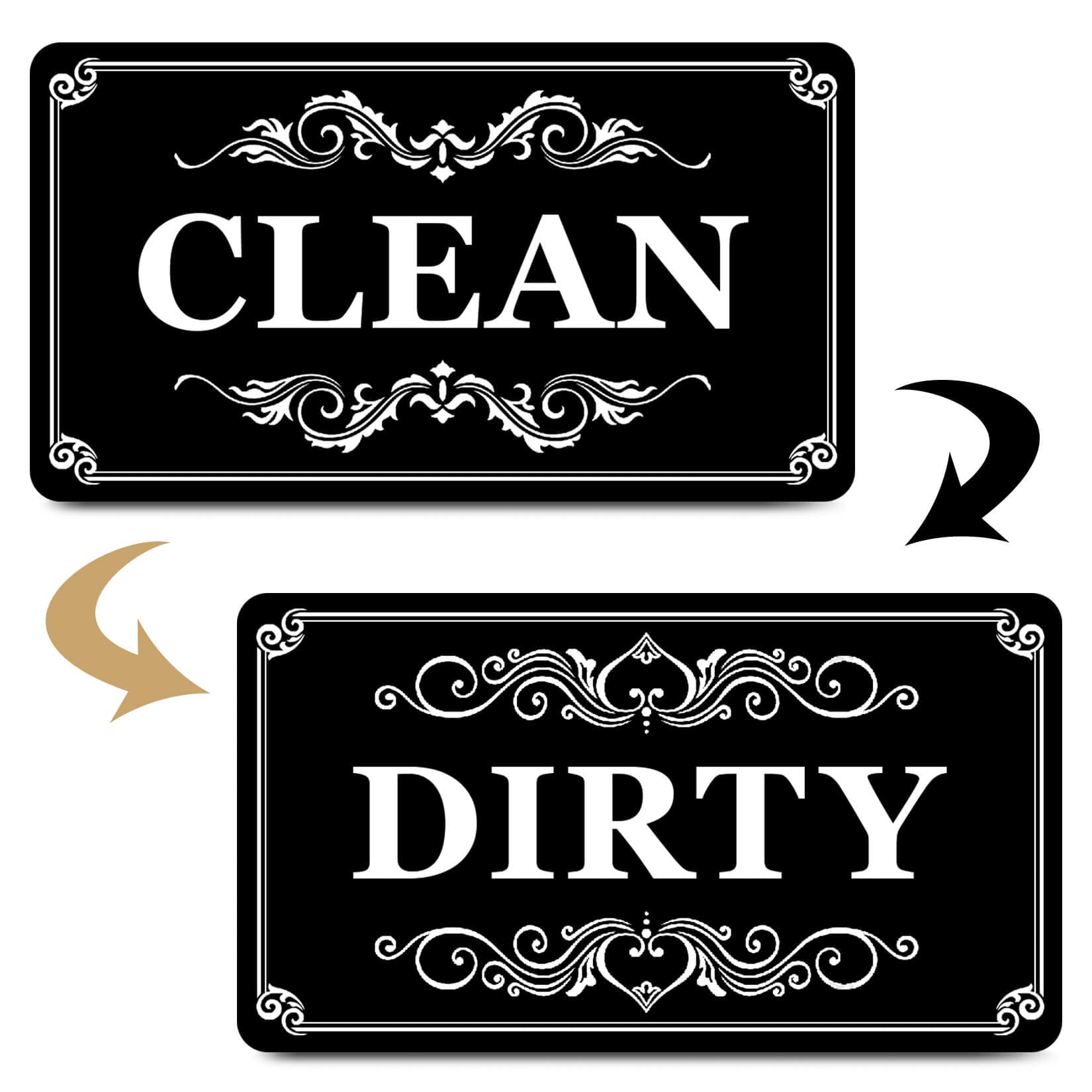 PSLERDirty Clean Dishwasher Magnet,Dishwasher Magnet Clean Dirty Sign Magnet for Dishwasher Dish Bin That Says Clean or Dirty Dish Washer Refrigerator for Kitchen Organization and Storage Necessities