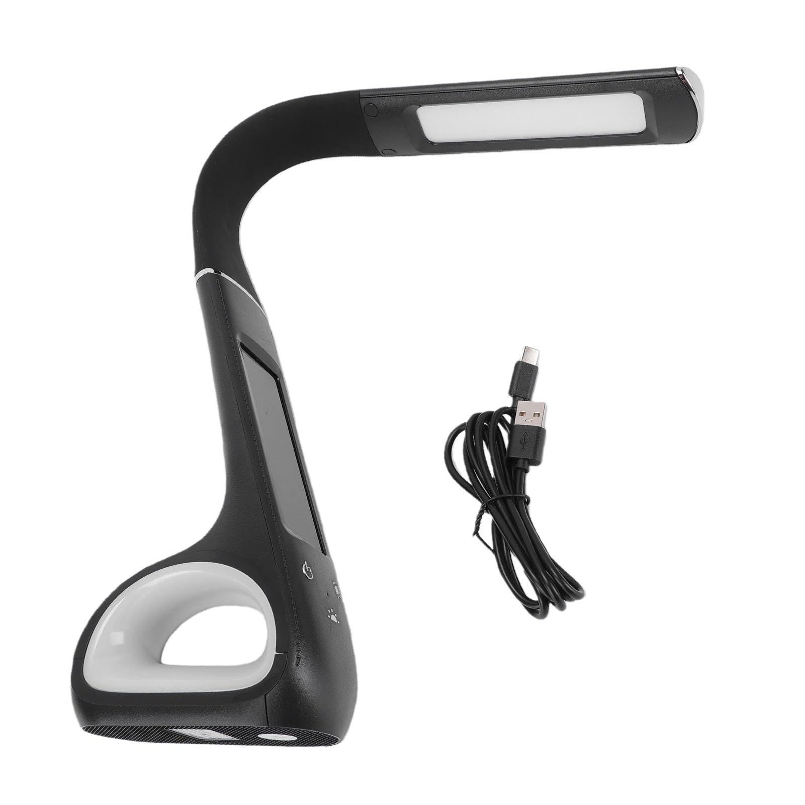 Lampada da Scrivania a LED, 3 modalità di Temperatura Colore Lampada da Lettura Regolabile Dimmerabile per la Cura degli Occhi, da Studio con Schermo LCD VA Display Ora e Data Temperatura