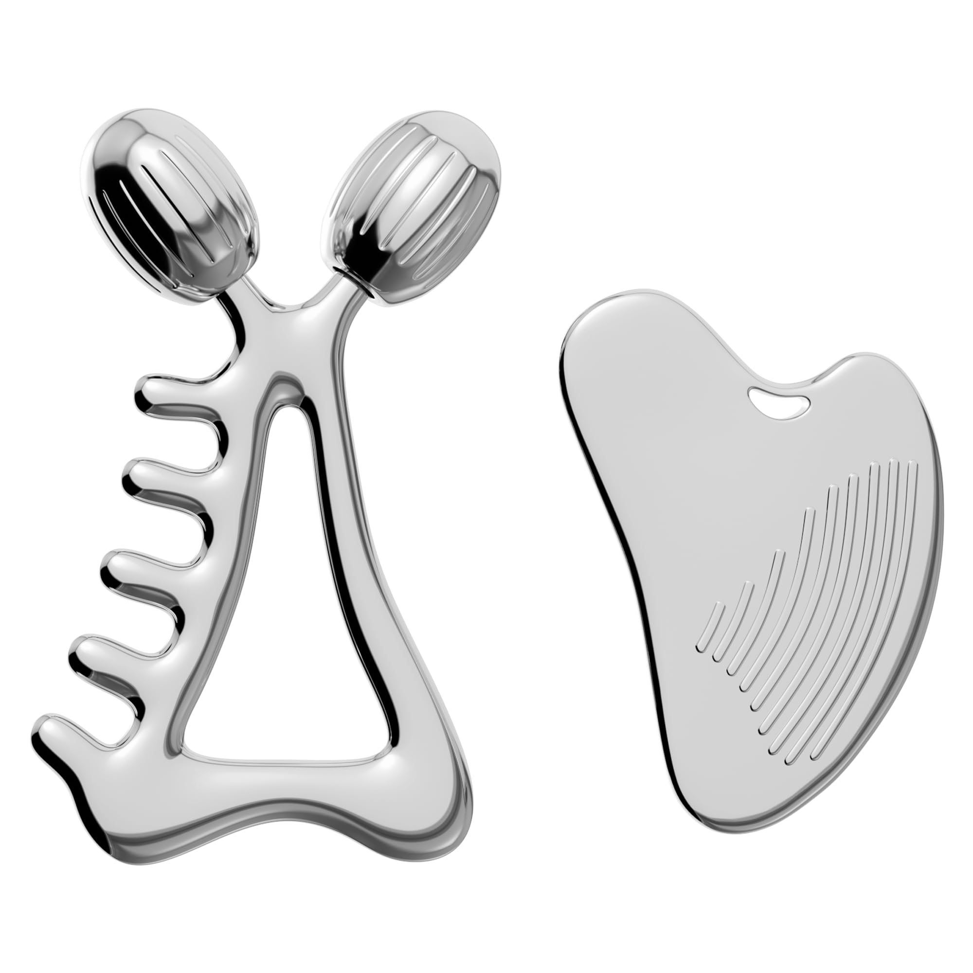 Conjunto de ferramentas faciais e rolo facial Gua Sha, ferramentas de massagem facial de