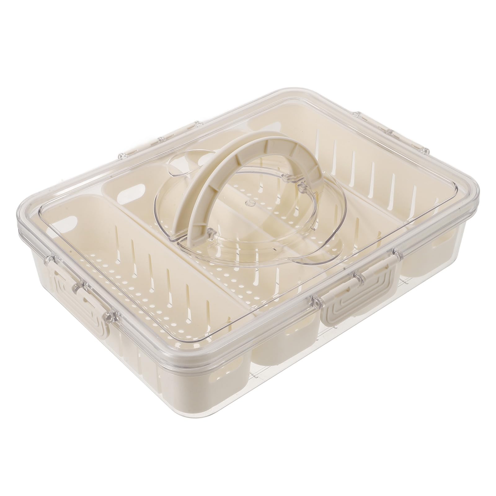 TOYANDONA Caja de Almacenamiento para Nevera Pet con Compartimentos Múltiples Resistente y Segura Organizador Portátil para Alimentos Contenedor Grueso con Tapa para Conservar Frescura