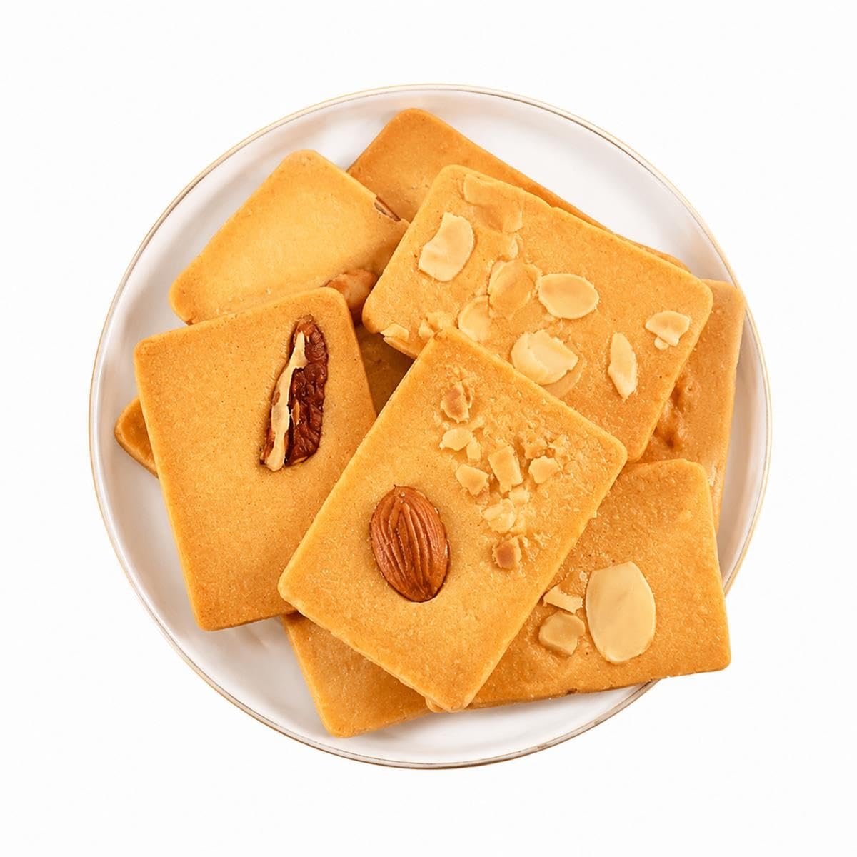 Biscotti Sottili Croccanti Mandorle Anacardi Cocco Scatola 500g 60 Buste