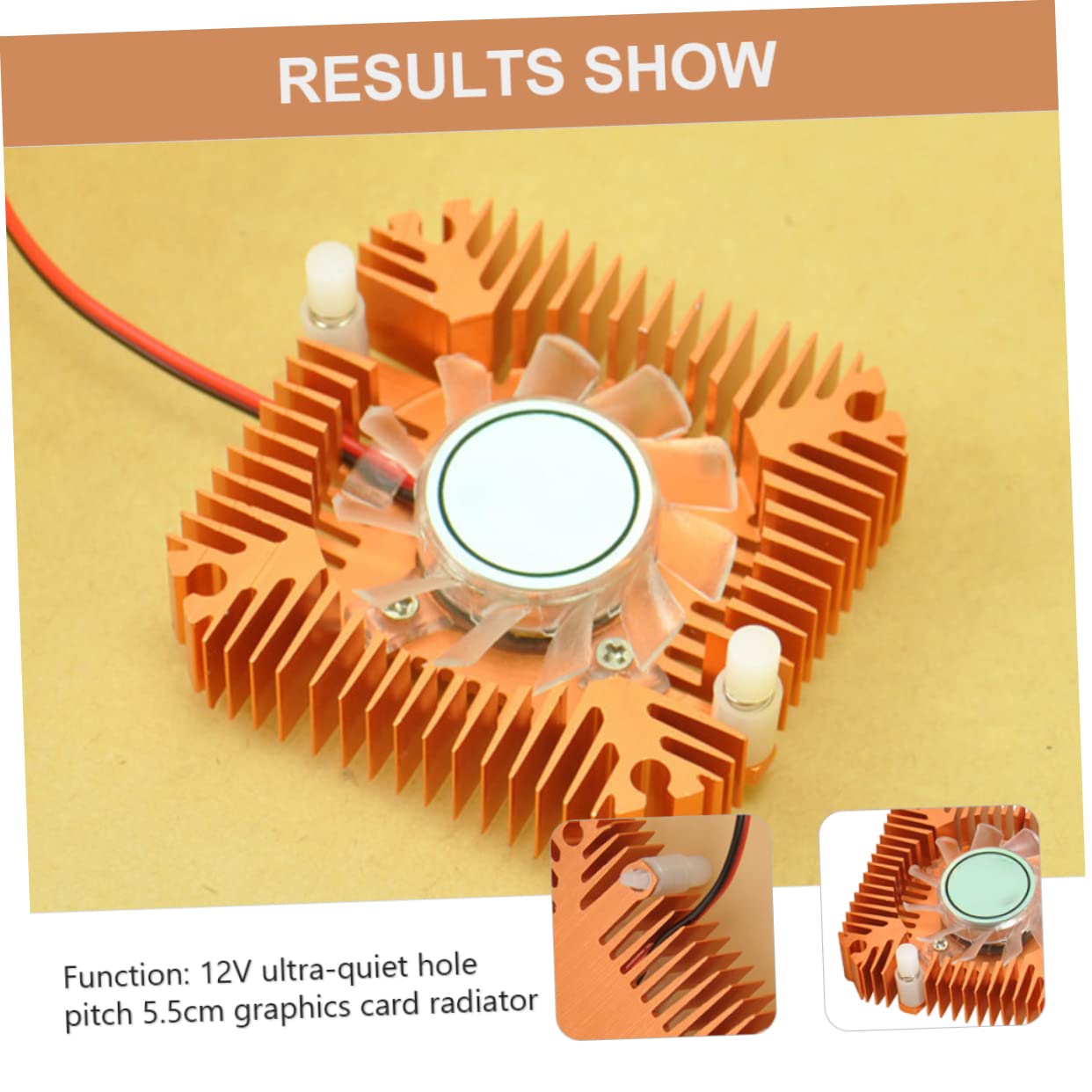 Veemoon 12V GPU Cooling Fan Silent Graphic Card Air Cooler for Reliable Computer Supply Efficient Accessory to Enhance Heat Dissipation and Performance