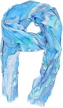 QUEEN HELENA Sciarpa Morbida Leggera Stola Avvolgente Foulard Girocollo a Fantasia Elegante Donna SC026