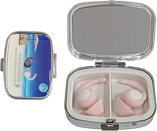 Noise Cancelling Earplugs for Sleep, Reusable Ear Plugs for Sleeping Snoring, Concerts, Swimming, Ear Plugs for Noise Reduction, Silicone Earplugs Sound Blocking Sleeping (Pink)