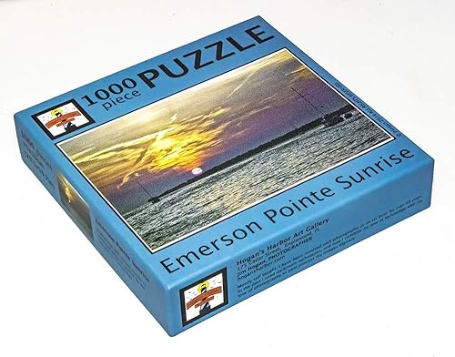 Hogan's Harbor Art Gallery Emerson Pointe Sunrise - Rompecabezas colorido para adultos (1000 piezas)