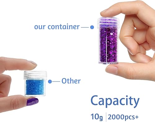 Miniatura 4 de LIRUNQIU Contenedores de almacenamiento de pintura de diamante, 120 ranuras para accesorios de pintura de diamantes y organizador de herramientas