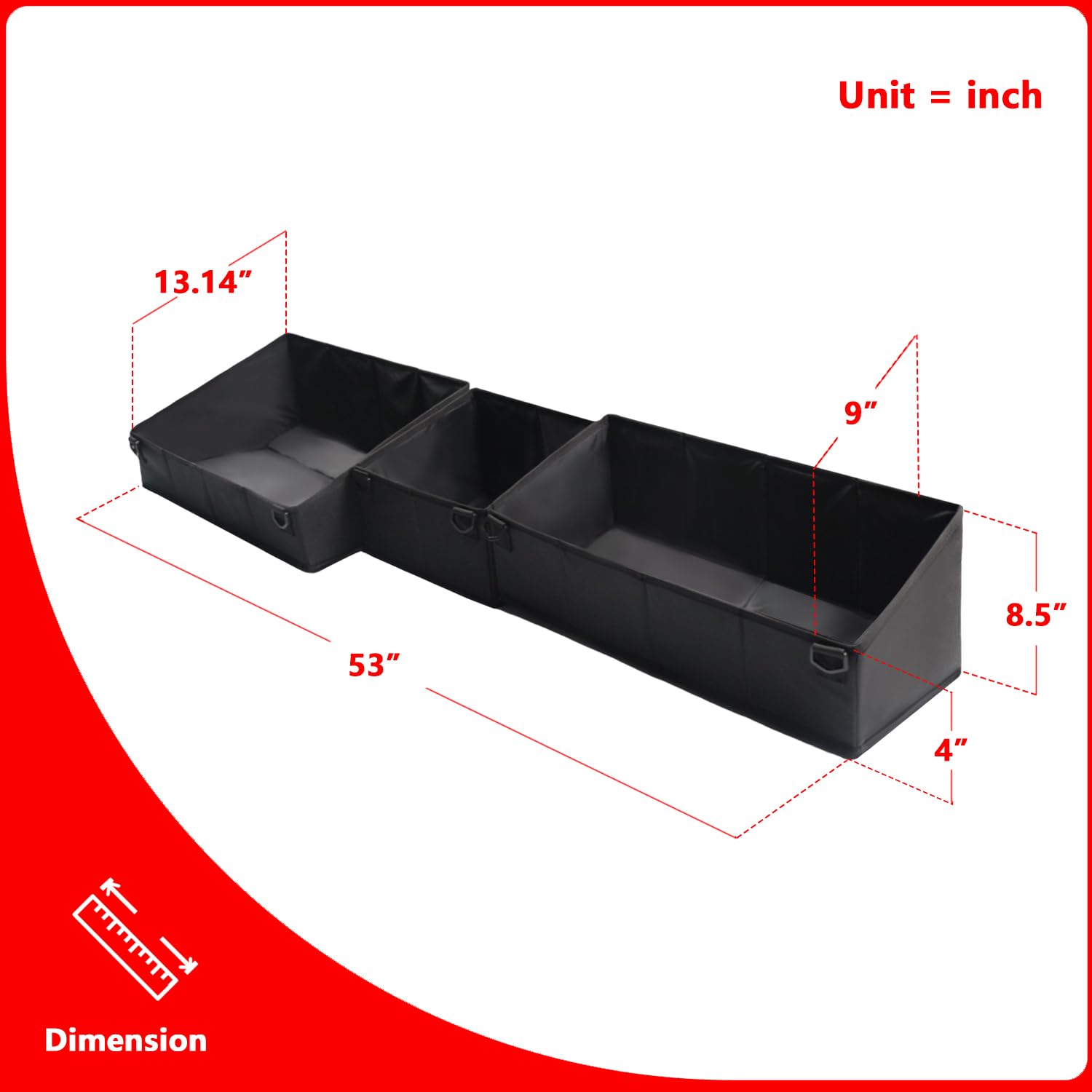 LKW-Untersitz-Organizer, faltbar, Ersatz für Chevy Silverado 1500/GMC Sierra 1500/2500HD/3500HD, Doppel- und Crew-Kabine, Untersitz-Werkzeugkasten für Silverado/Sierra-Zubehör