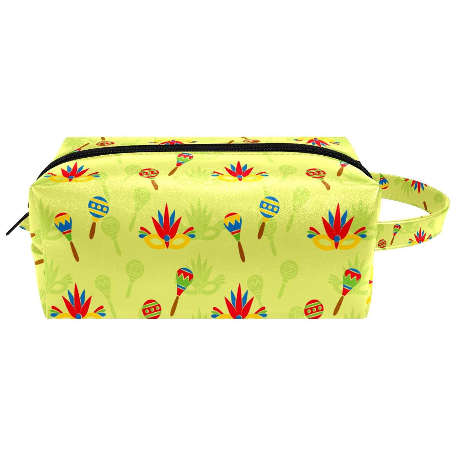 Hanging Toiletry Bag Cosmetic Stationery Organizer Pouch Portable Pencil Case Samba Festival Patern