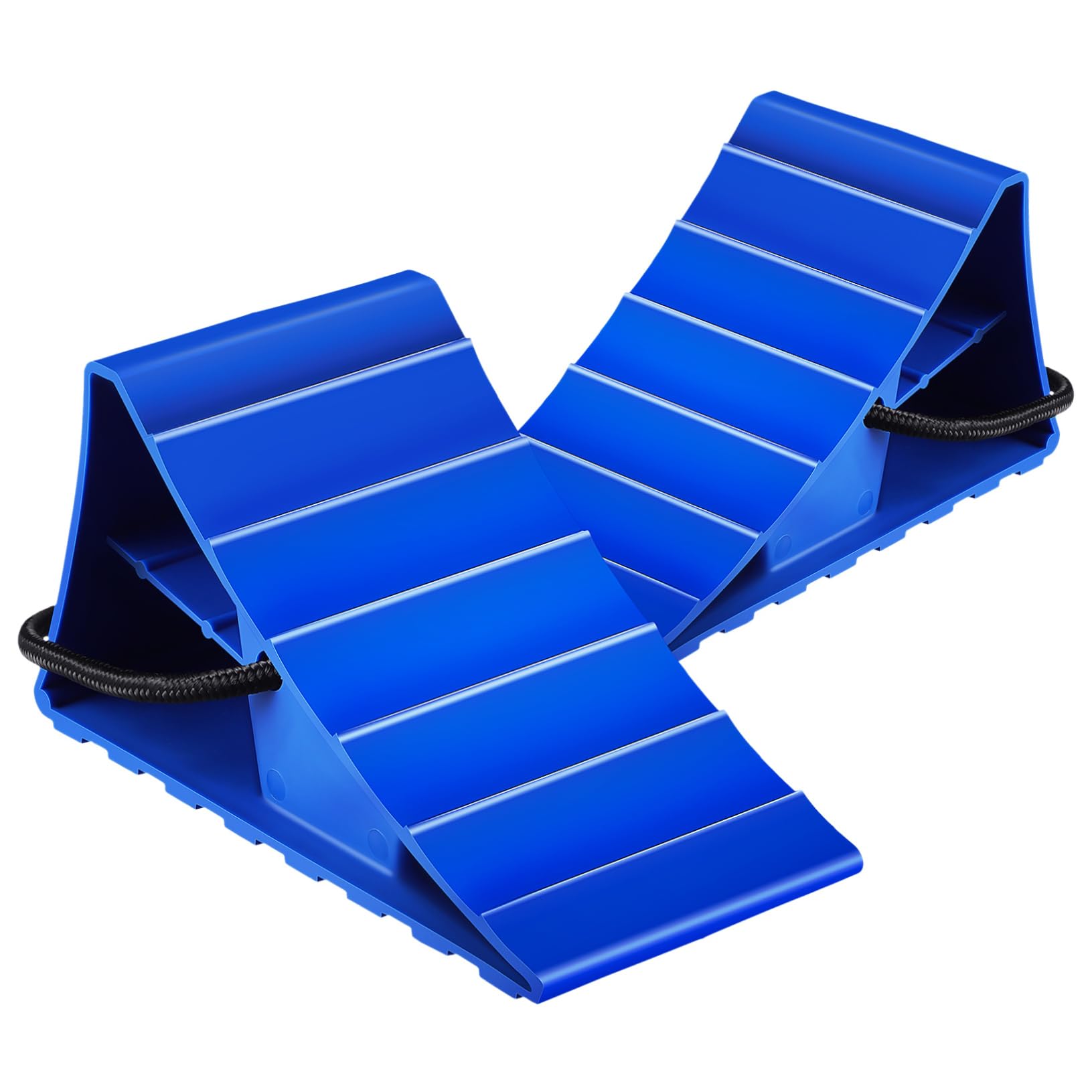 GLEAVI Calzos para Ruedas de Vehículos Azules de Plástico, 2 Piezas