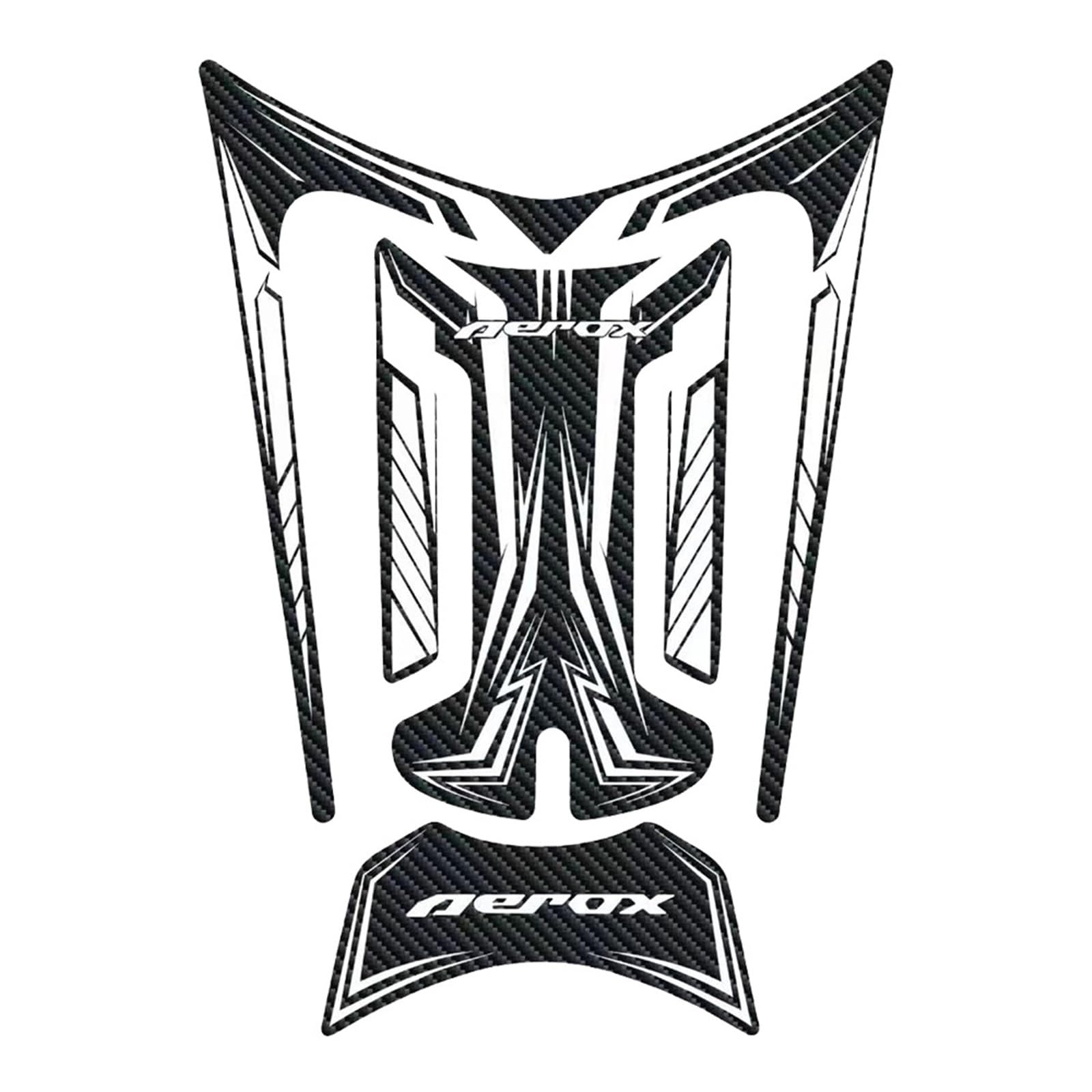 Dla YAMAHA NVX155 AEROX155 NVX 155 AEROX 155 Motocykl 5D Zbiornik Oleju Naklejka Wodoodporna Miękka Naklejka Samoprzylepna(White)