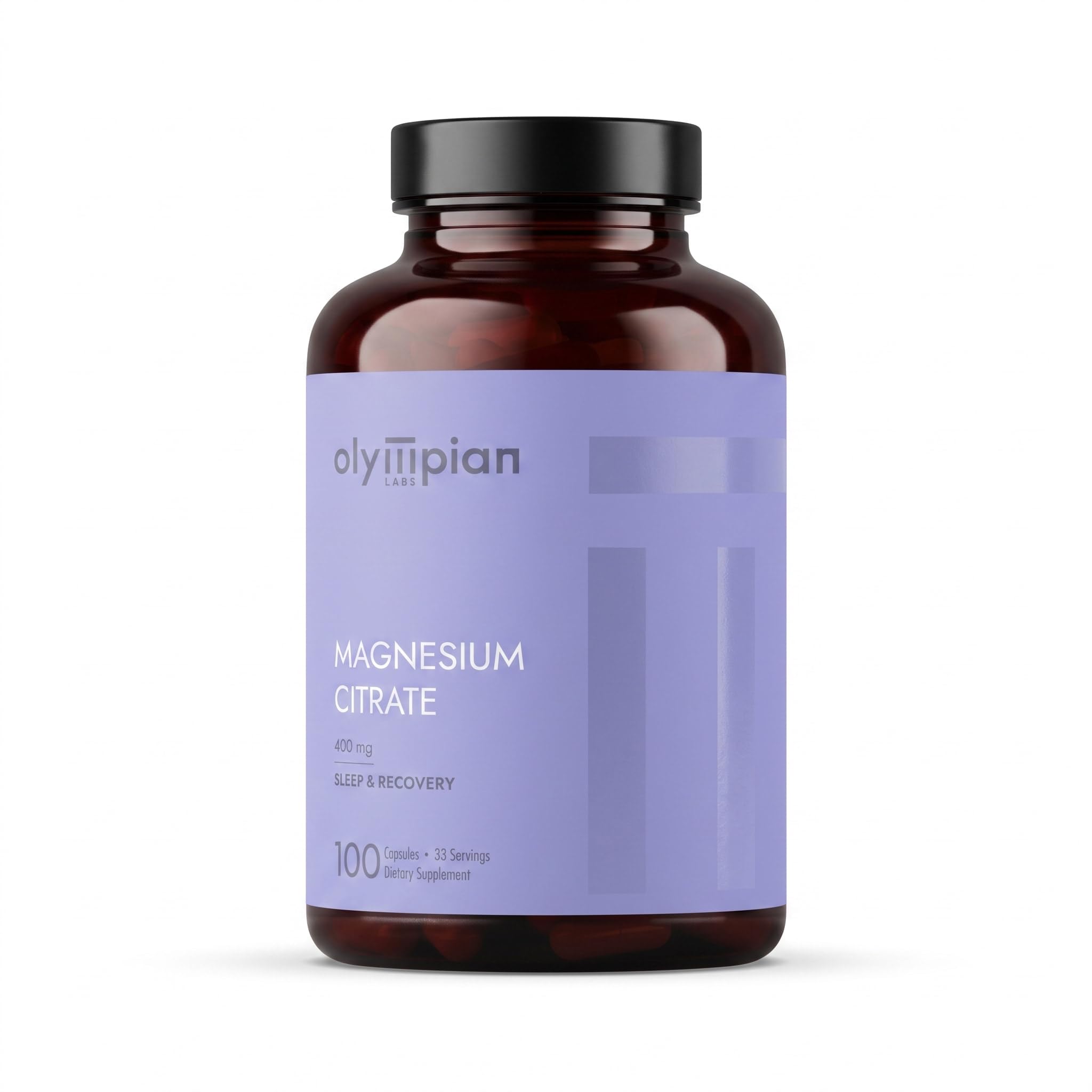 Olympian Labs Magnesium Citrate, 400mg 33 Servings, Support Healthy Nervous System, Muscle & Bone, 100 Capsules 100 Count (Pack of 1)
