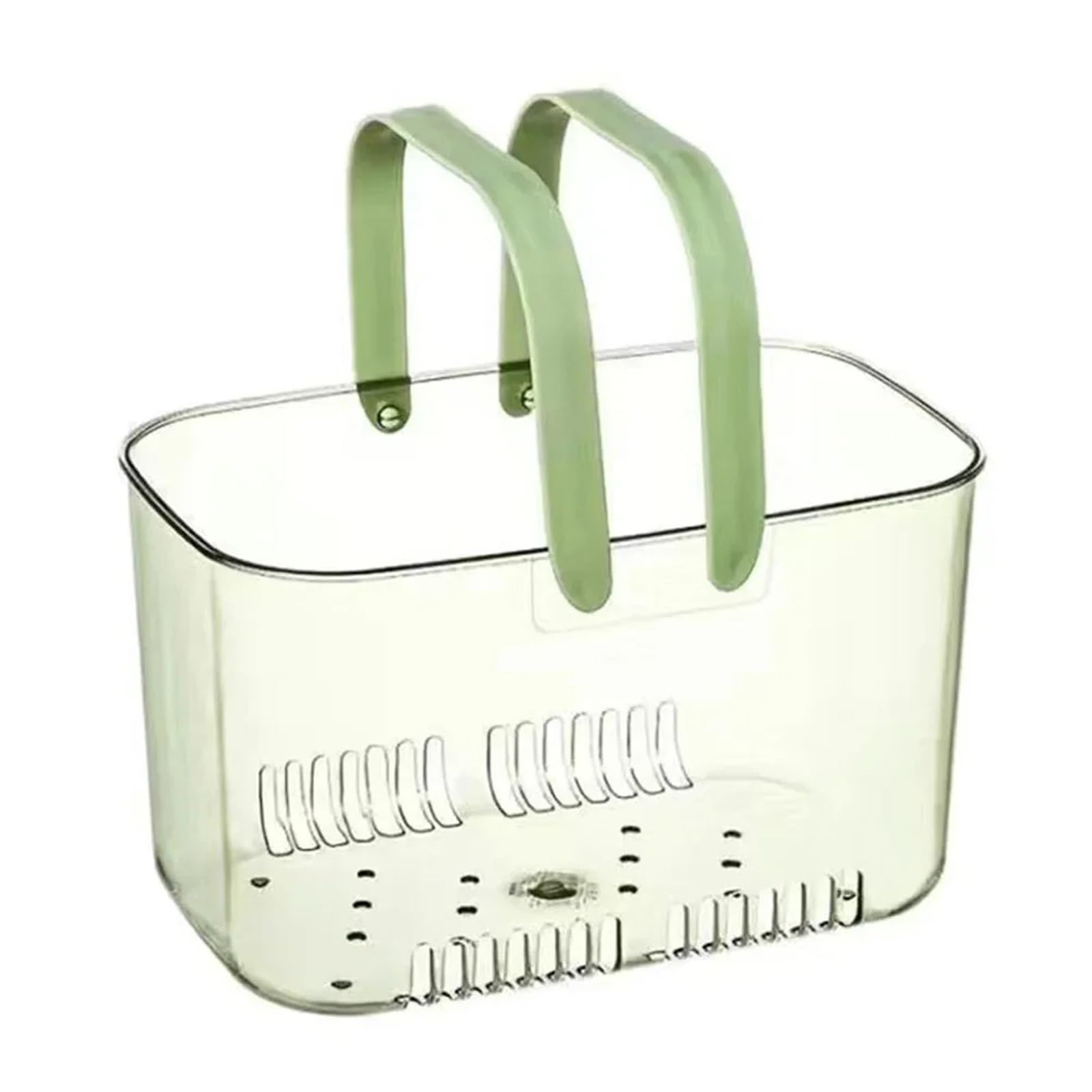 WSQHAO 2Pcs For Bathroom Shower Basket Transparent With Drainage For Organizing Personal Care And Bath Essentials With Portable Handle for Shower(Color4)