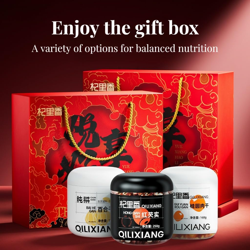 Set Regalo Di Tisane | Scatola Regalo Cinese | 7 Ingredienti Premium 1496g (52,77oz) | Assortimento Tradizionale | Tisana
