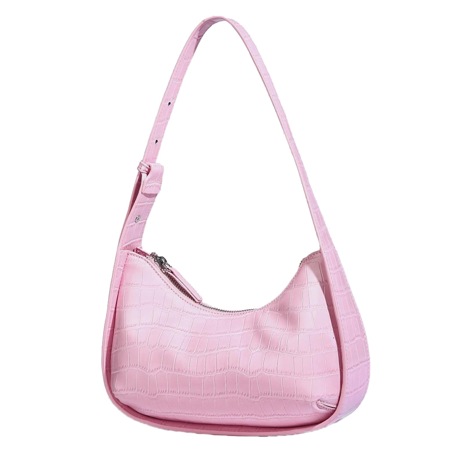Sac à main pour femme motif croissant en cuir synthétique noir