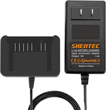 Shentec 18V Li-ion Battery Charger Compatible with Hitachi BSL1815X | 339782 BSL1830C BSL1815S BSL1830 330139 330557 Li-ion Slide Style Battery