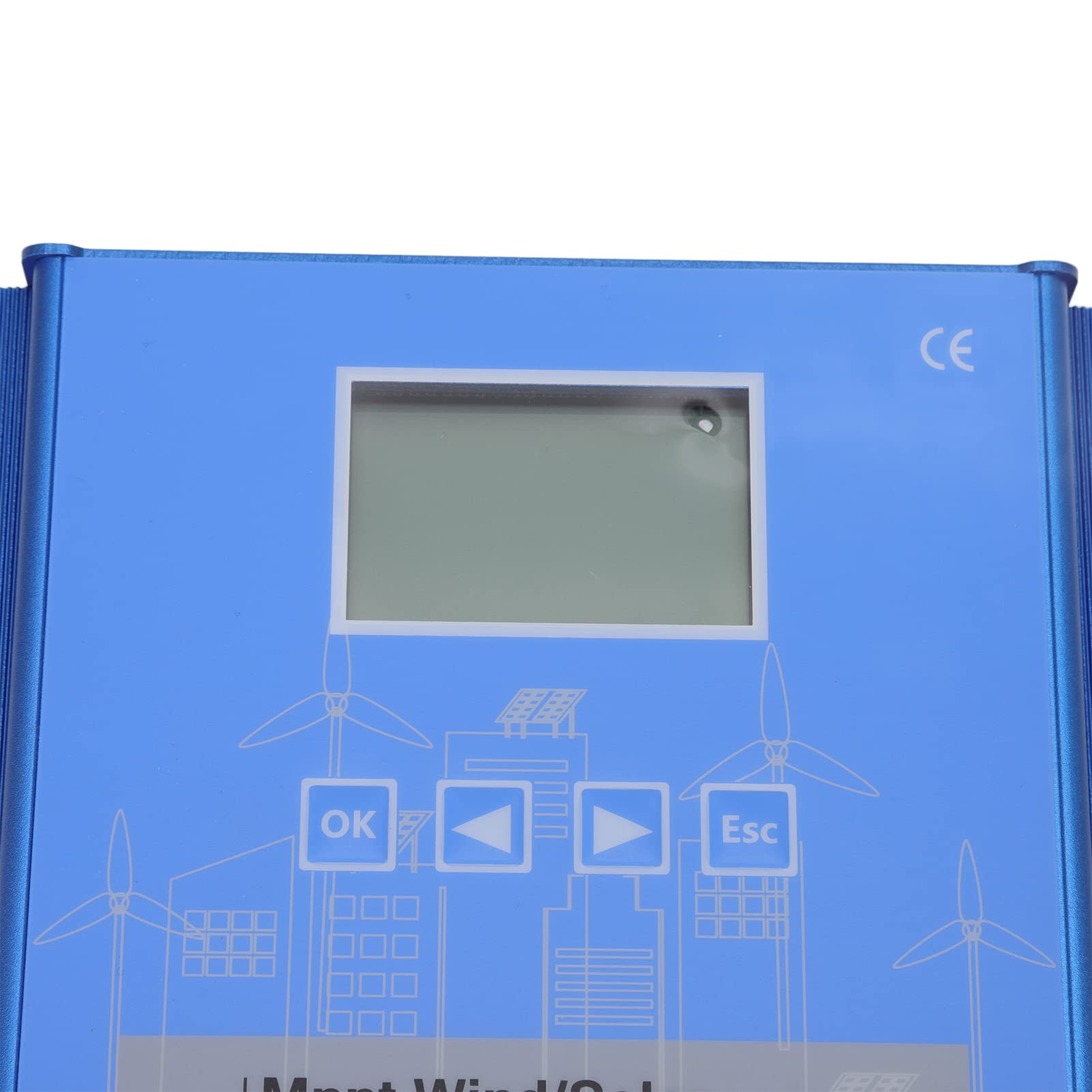 FTVOGUE Hybrydowy Kontroler Energii Wiatrowej 12 V 24 V, Aluminium, ładowanie Boost MPPT, Wyświetlacz LCD z Podwójnym Zasilaniem do zastosowań Poza siecią (GPI-1010K)