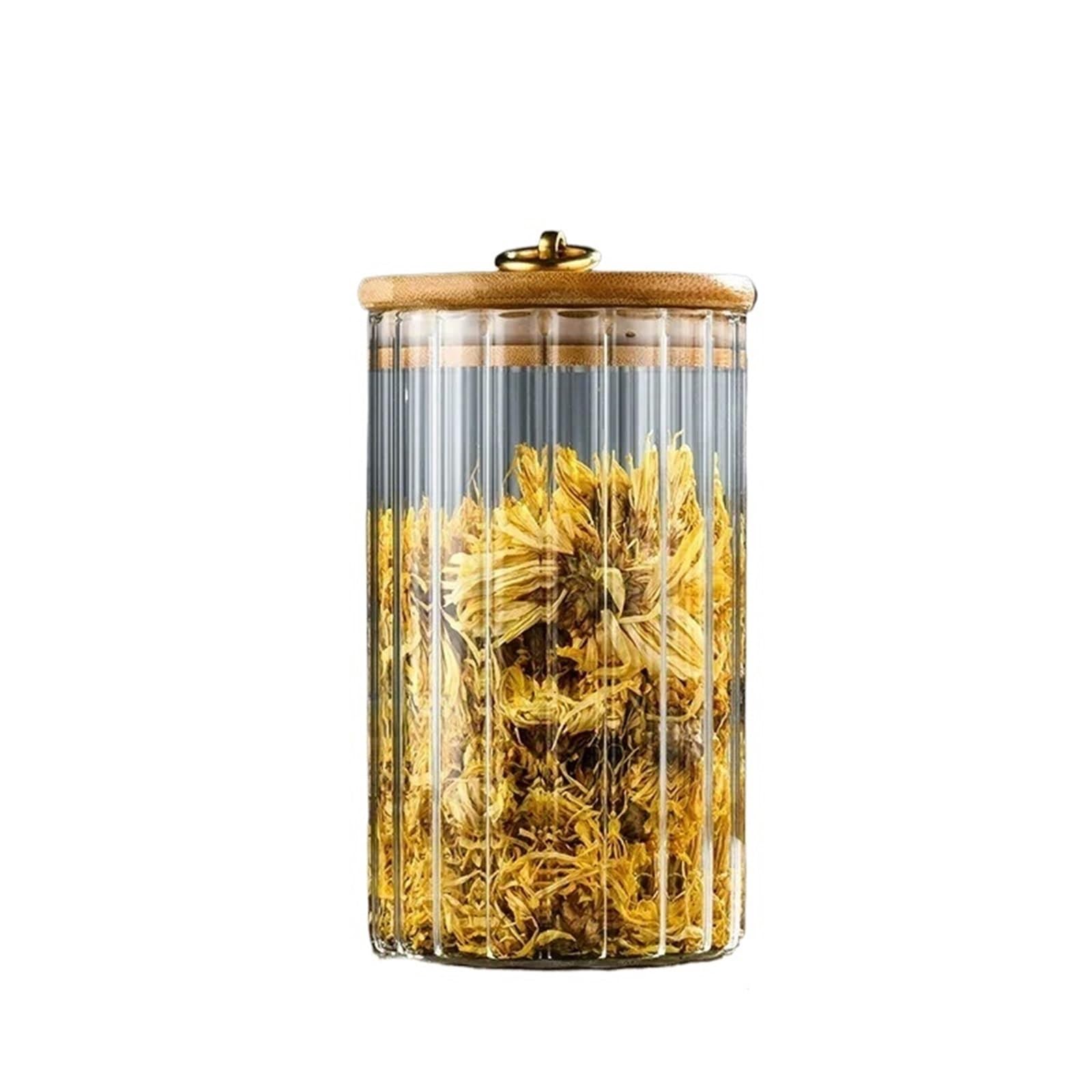 LSNNMU 2pcs Food Container Kitchen Storage Bottles Jar Glass Airtight Canister Grains Tea Coffee Beans Dried Fruit Candy Jars For Preserving(9.15cm)