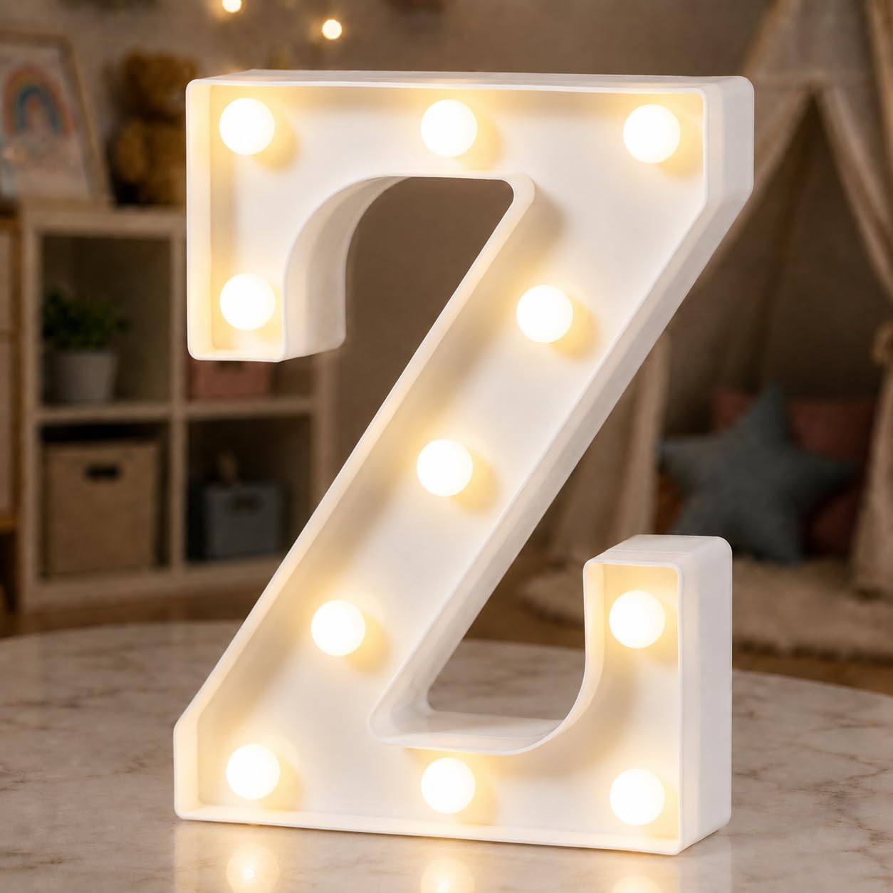 HXWEIYE Light Up Letters Z, 8.58 Inch Battery Opearted, 11 LEDs